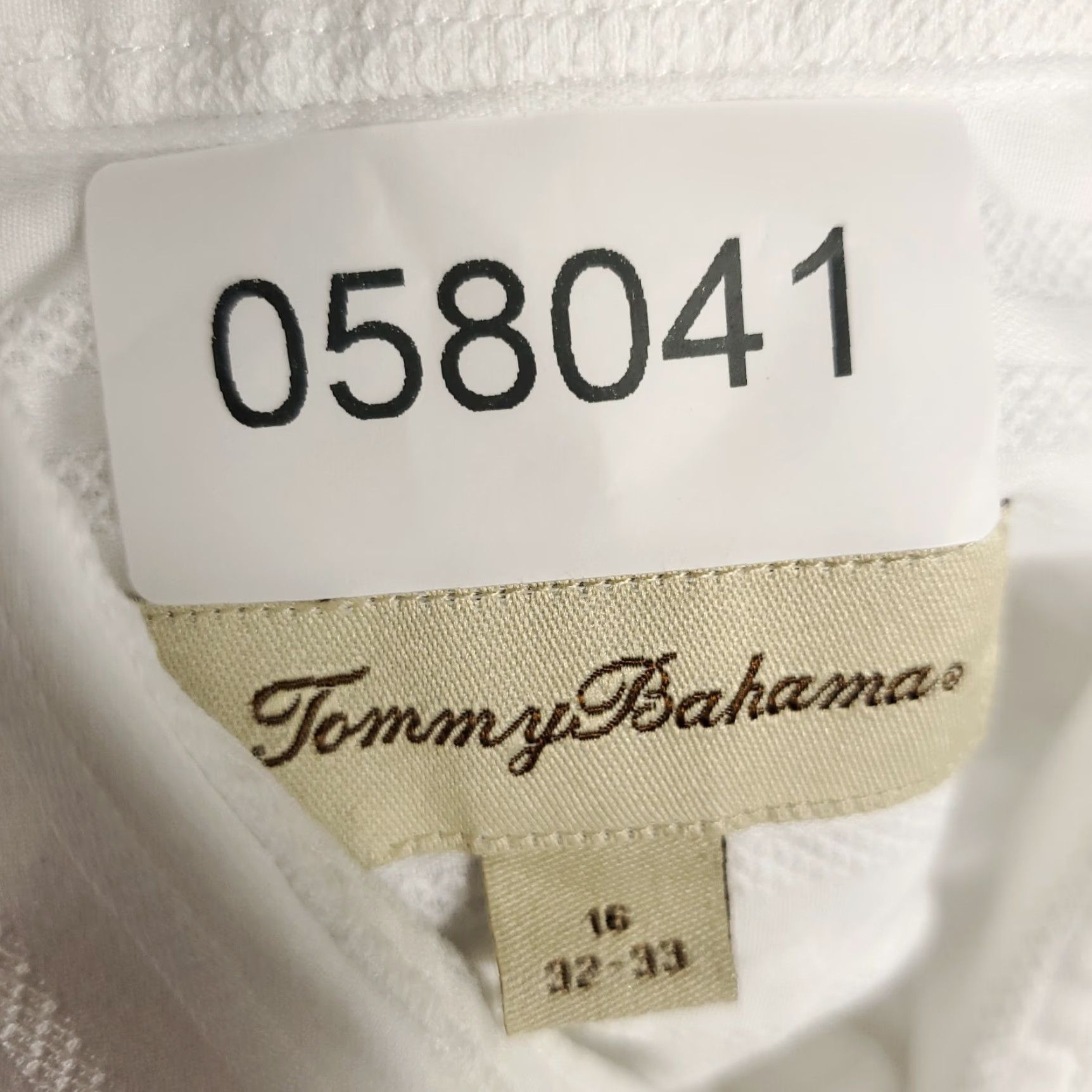 Tommy Bahama Tommy Bahama White Dress Shirt Mens 16 Long Sleeve Button-Up Classic Size 42R - 8 Thumbnail