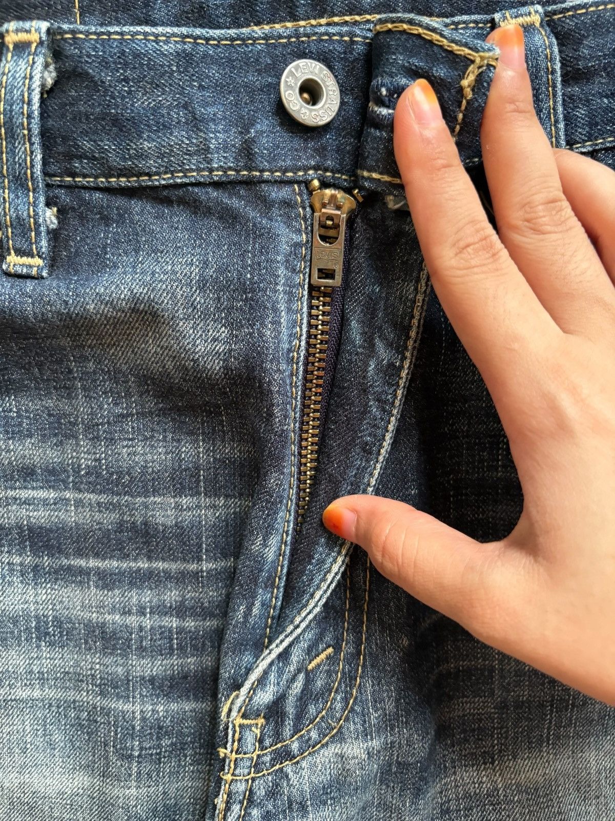 LVC × Levi's × Levi's Vintage Clothing Vintage 90s Levis 502 Mud Wash Distressed Ripped Loose Jean Size US 31 - 3 Thumbnail