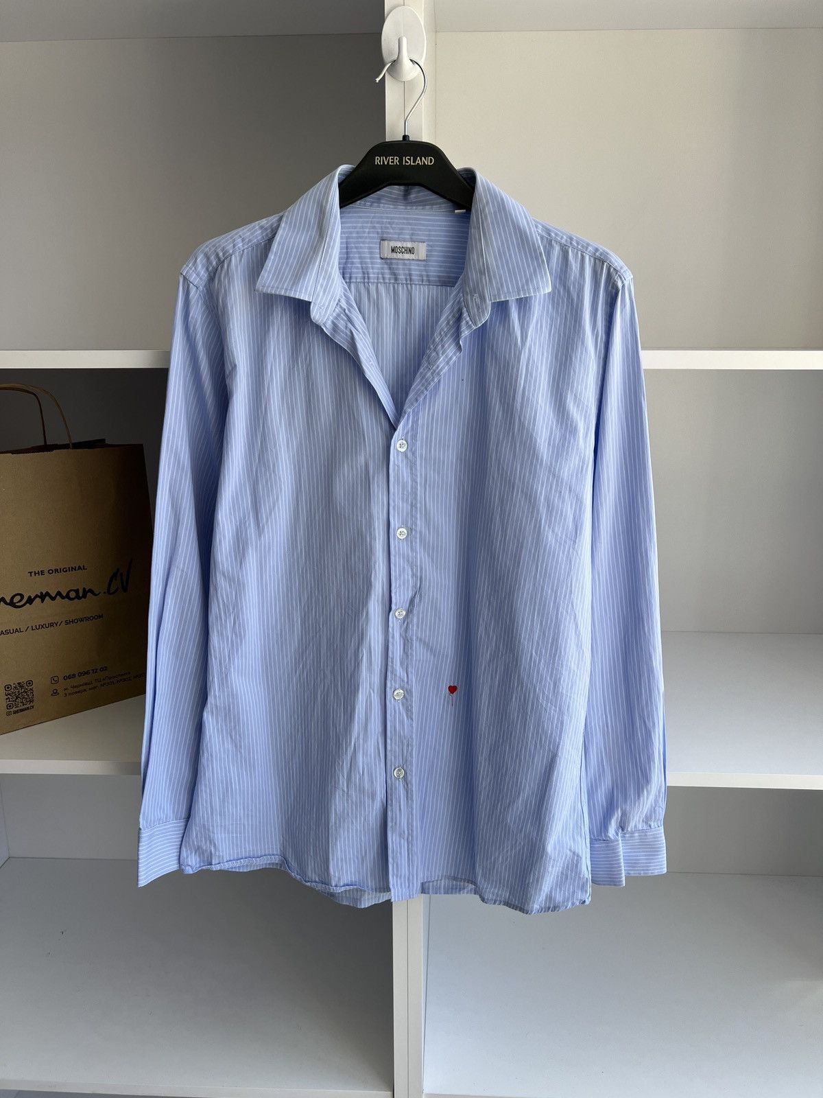 Moschino × Vintage Vintage Moschino Button Up Shirt Size US M / EU 48-50 / 2 - 2 Thumbnail