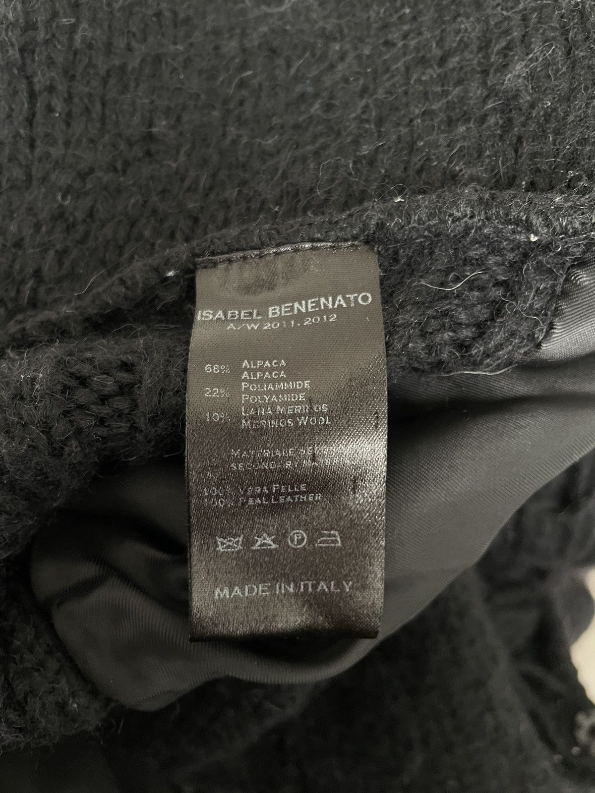 Isabel Benenato Isabel Benenato A/W 2011-2012 Cardigan Wool/Leather Size L / US 10 / IT 46 - 14 Thumbnail