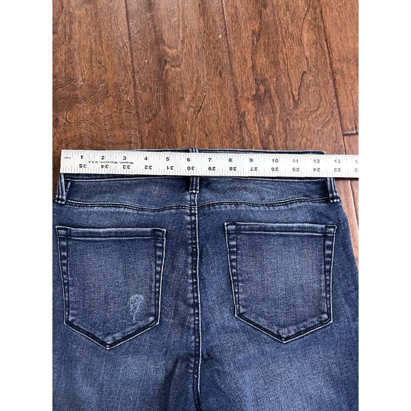 Pacsun Pacsun Jegging Jeans Womens 25 Blue High Rise Torn Distressed Stretch Skinny Size 42" / US 20 - 7 Thumbnail