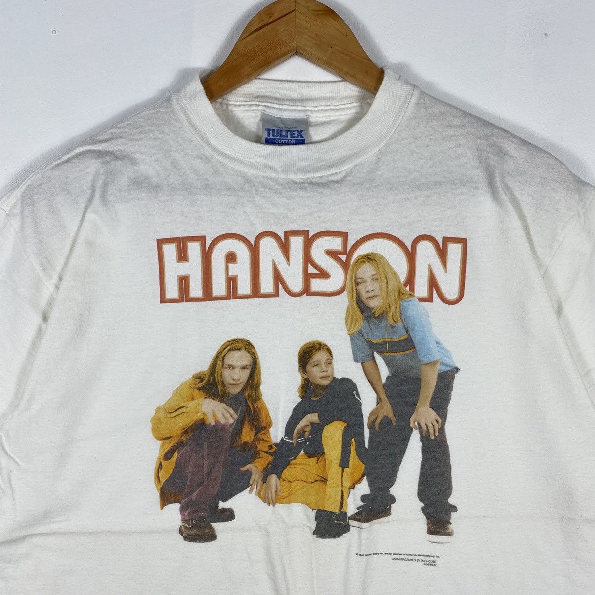 Band Tees × Vintage Vintage 90's HANSON American Pop Rock Band Tee Size US L / EU 52-54 / 3 - 3 Thumbnail