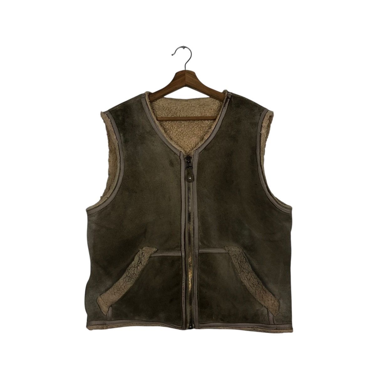 Japanese Brand 🔥VINTAGE GENUINE LEATHER TANK TOP SLEEVELESS NEXT STAGE Size US S / EU 44-46 / 1 - 3 Thumbnail