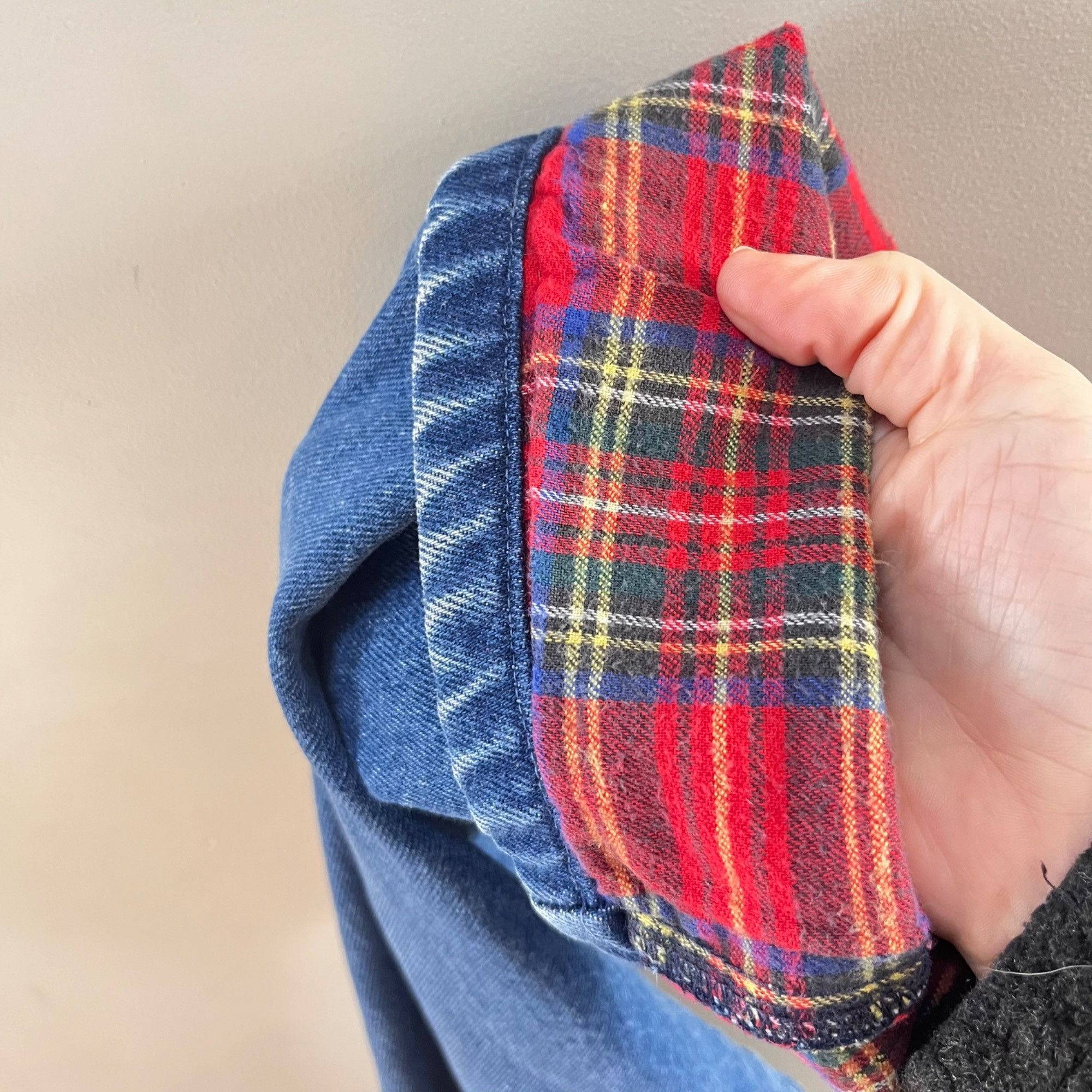 L.L. Bean L.L. Bean Vintage Women's Plaid Flannel Lined Straight Jeans Size 28" / US 6 / IT 42 - 7 Thumbnail