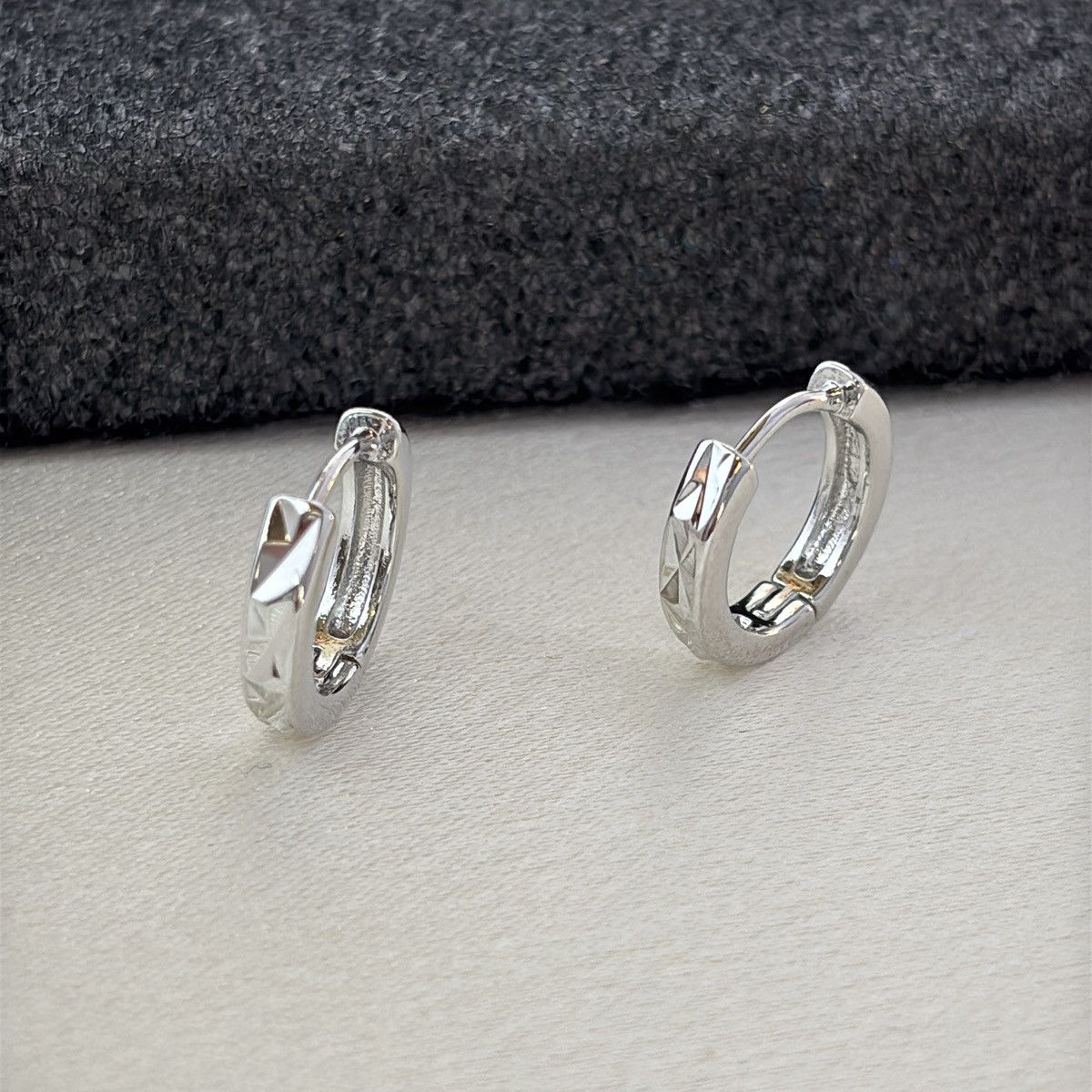 Other 13mm Small Silver Hoop Earrings for Men Women Size ONE SIZE - 1 Thumbnail