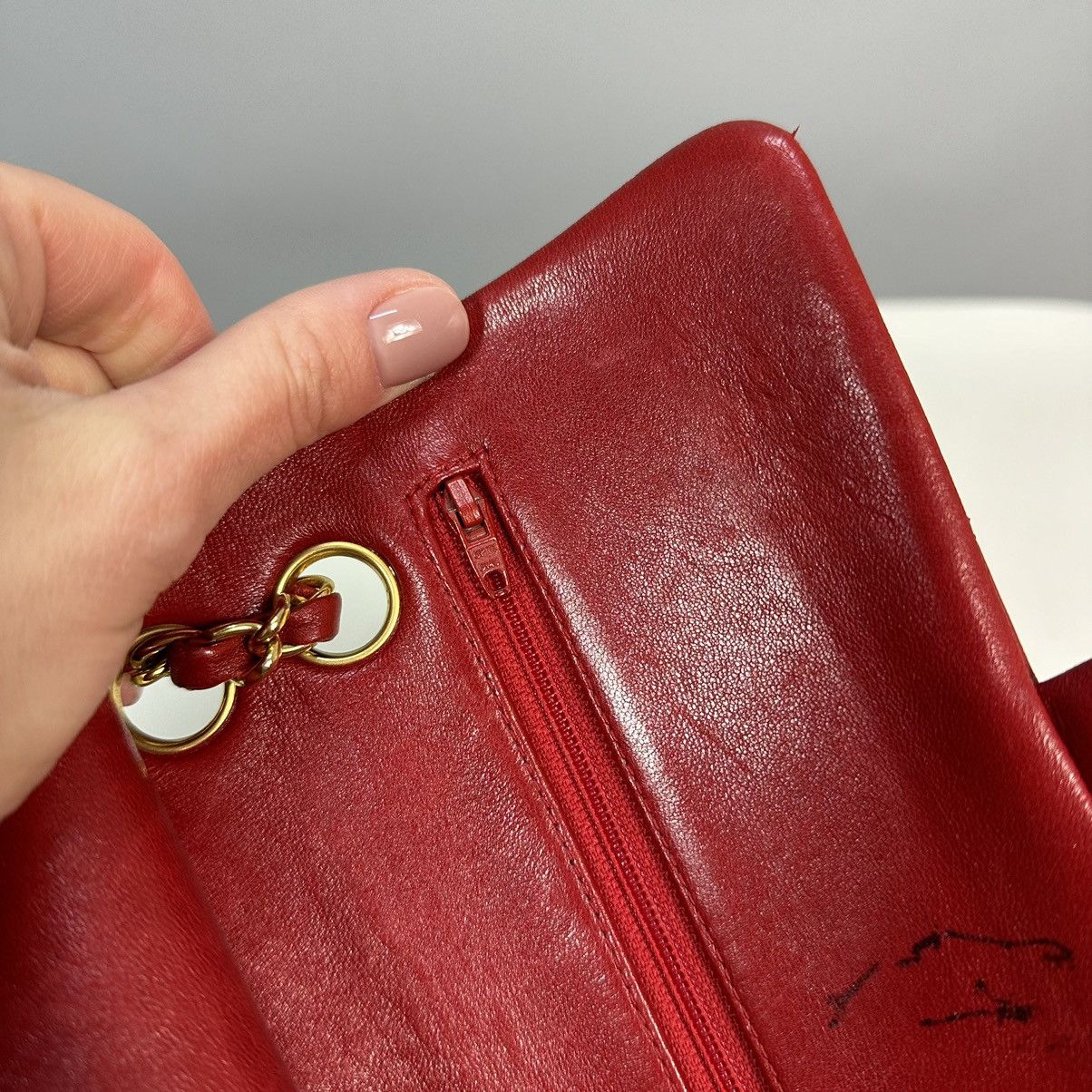 Chanel CHANEL Quilted flap Chain Shoulder Bag Leather Red Vintage Size ONE SIZE - 16 Thumbnail