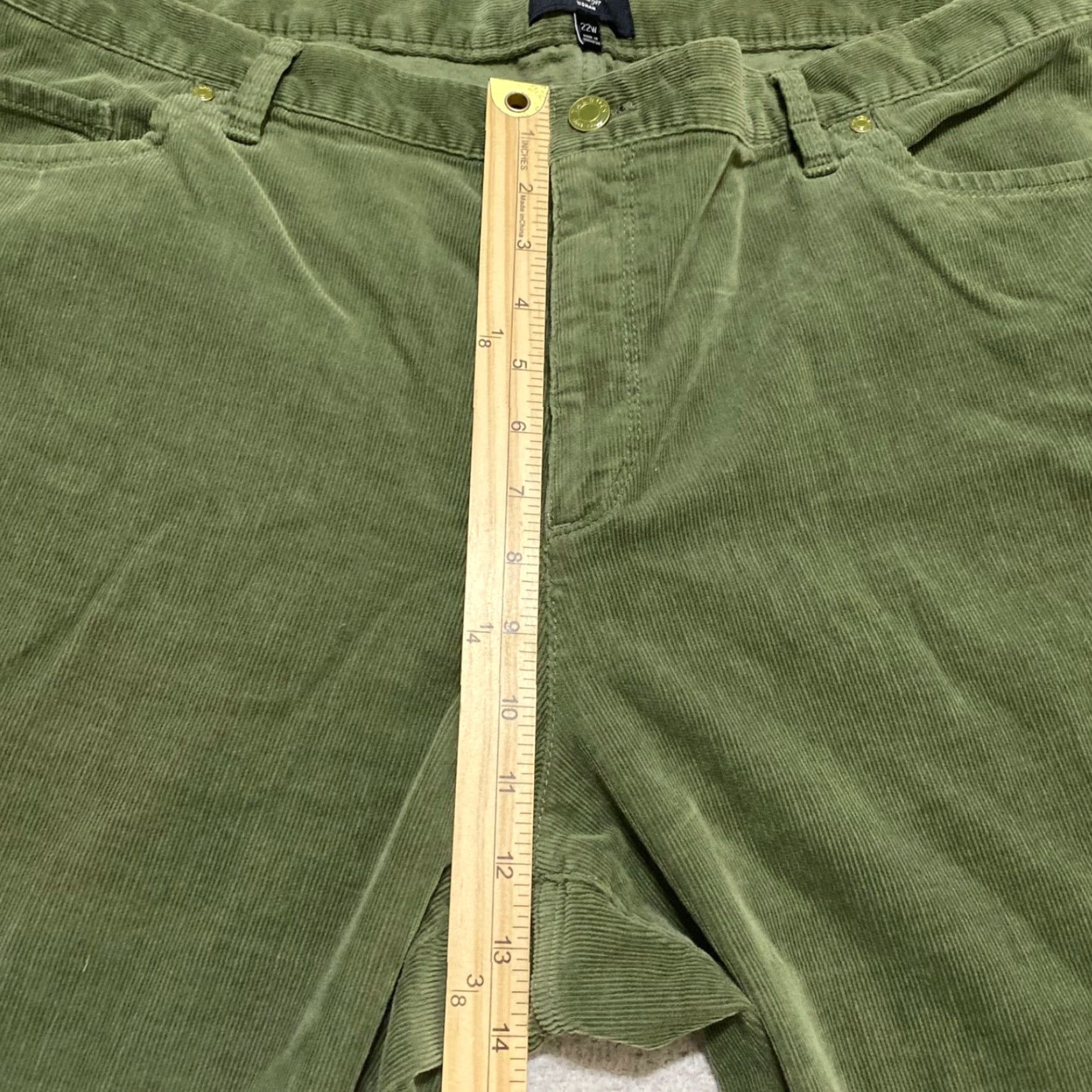 Talbots Talbots Jeans 22W Plus Green Corduroy Bootcut High Rise Medium Wash Jeans Womens 22W Plus Green Corduroy Bootcut High Rise Medium Wash Size 40" / US 18 - 7 Thumbnail