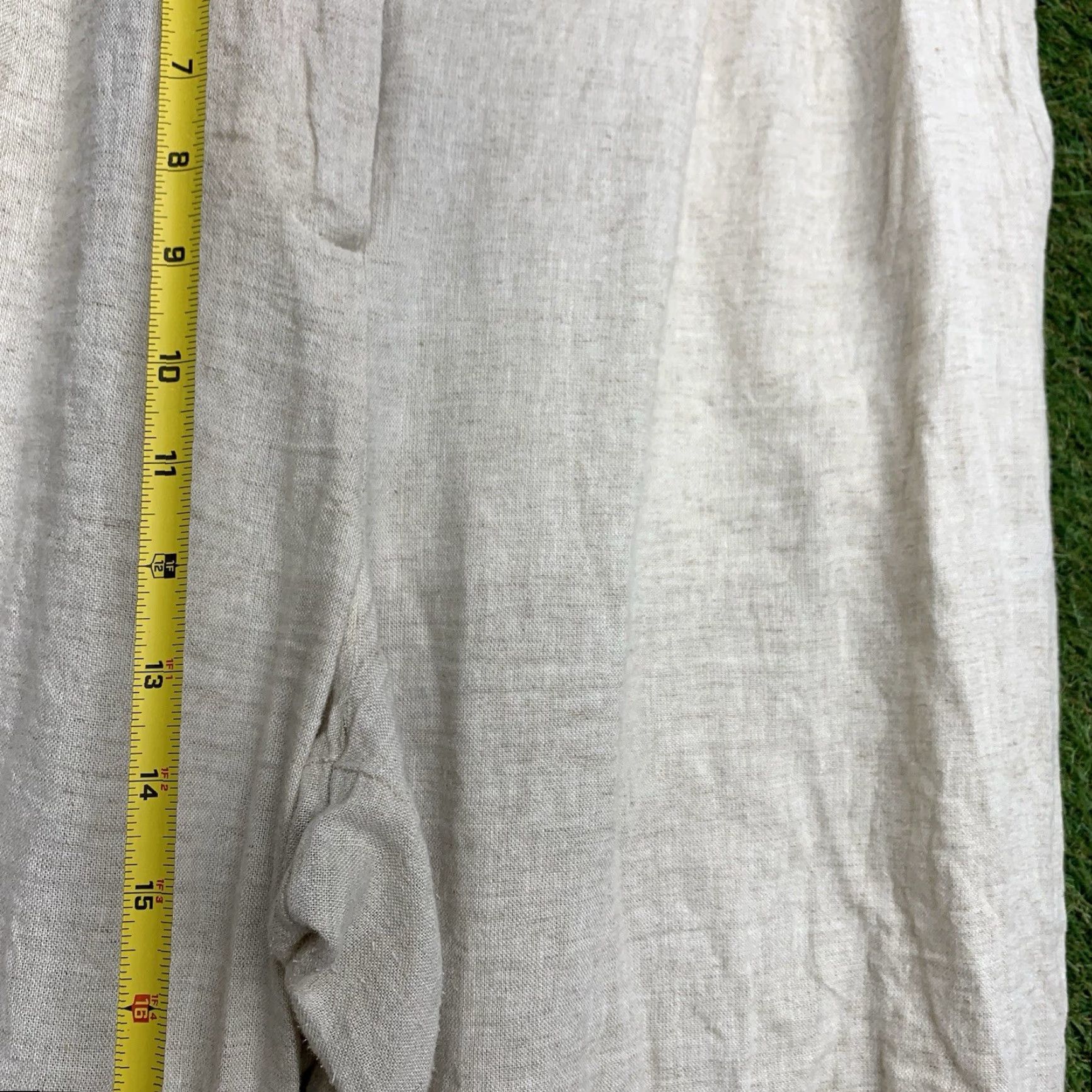 Abercrombie & Fitch VINTAGE Abercrombie & Fitch Linen Pants Womens 14 Wide Leg High Rise Baggy Beach Bohemian City Size 36" / US 14 / IT 50 - 3 Thumbnail