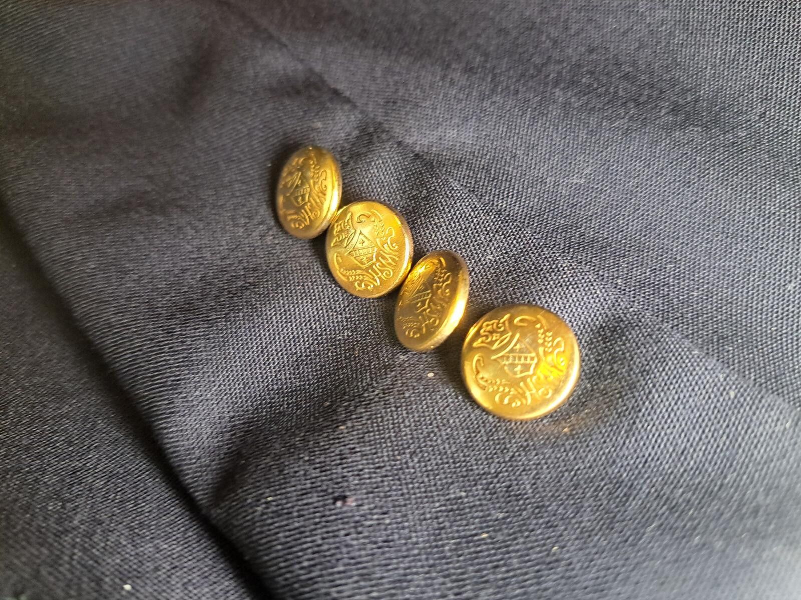 Hart Schaffner Marx Hart Schaffner Marx Blazer Mens 41R Navy Blue Gold Buttons Size 40R - 5 Thumbnail