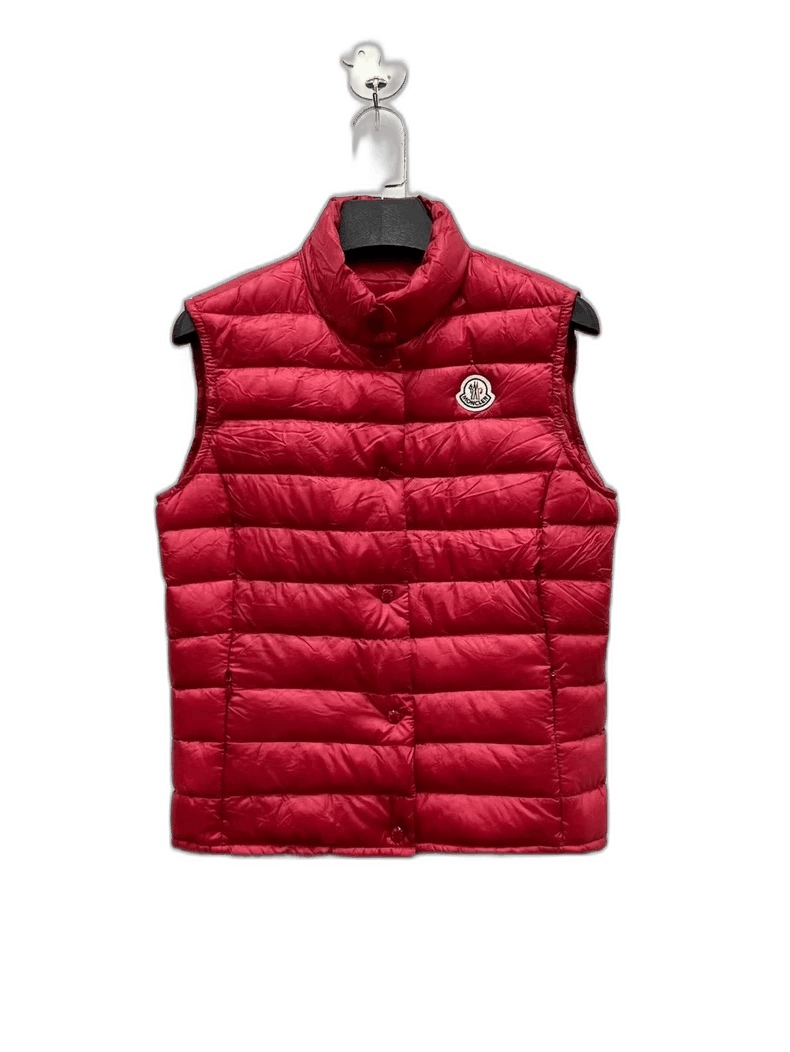 Moncler Red Logo Puffer Vest for Men-yf
