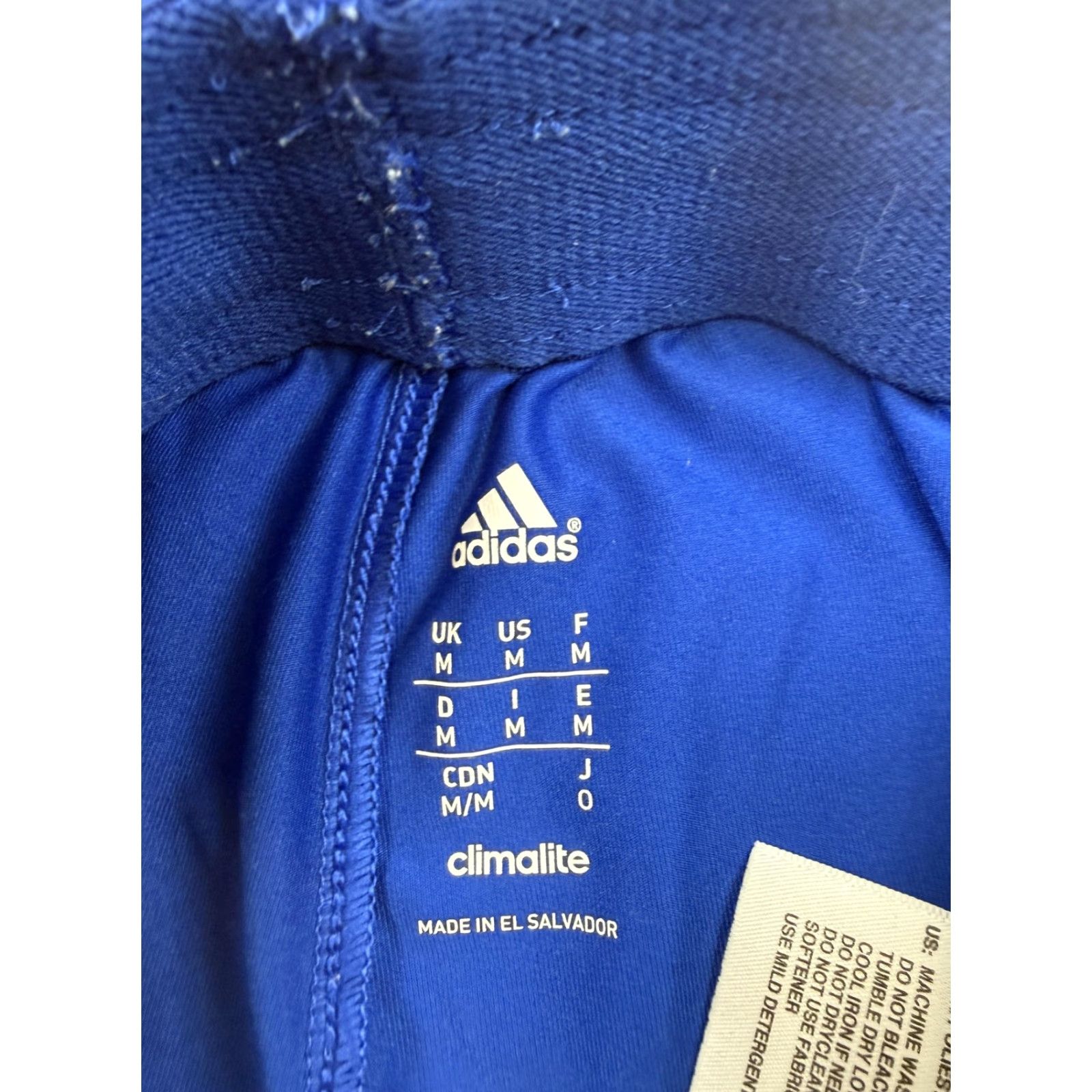Adidas Adidas Shorts Mens Medium Blue Climalite 3 Stripe Athletic Training 11 Inseam Size US 31 - 3 Thumbnail