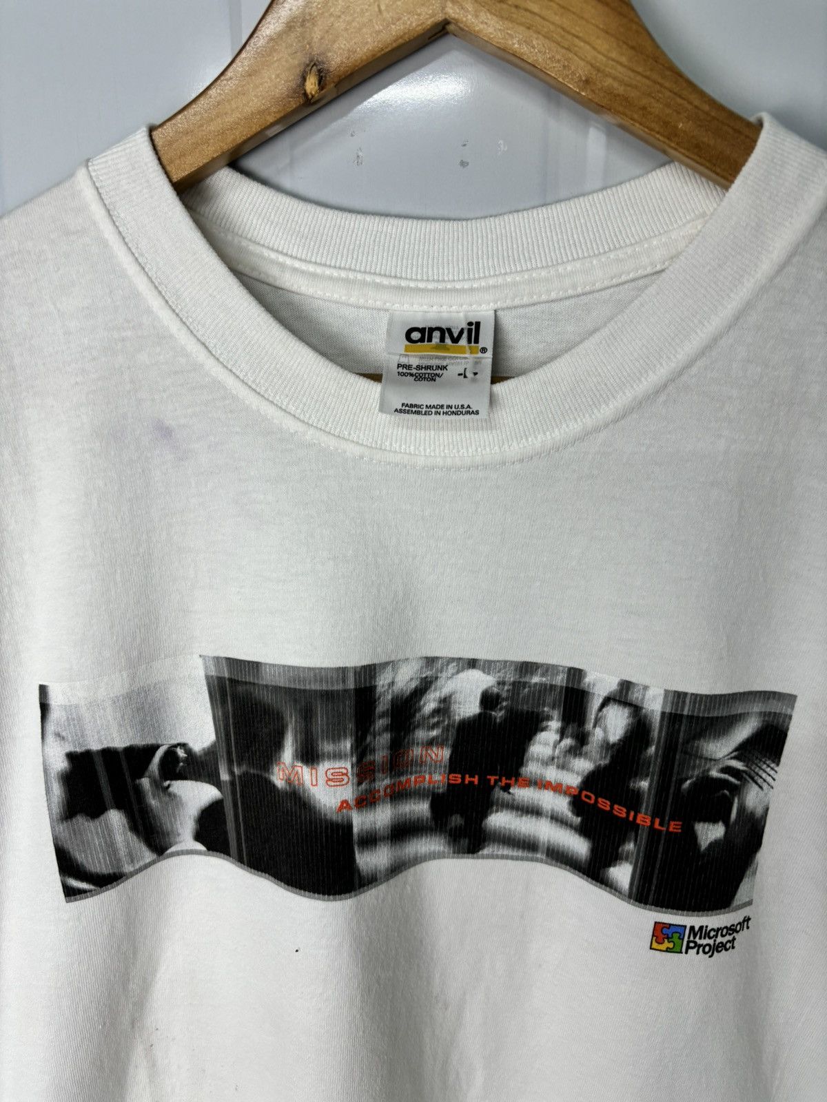 Microsoft × Vintage RARE! Vintage 90’s Art Microsoft Project Phototee Size US L / EU 52-54 / 3 - 7 Thumbnail