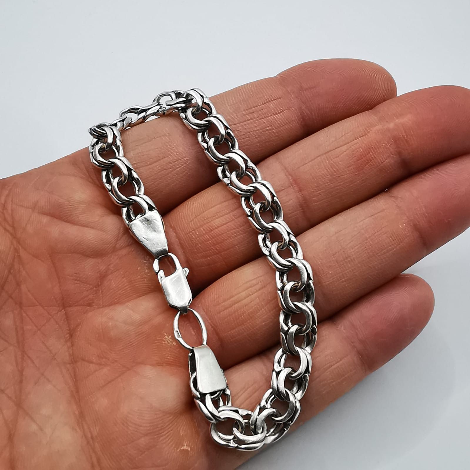 Sterling Silver Vintage Bracelet Jewelry, 925 Sterling Silver 17,80g Size ONE SIZE - 5 Thumbnail