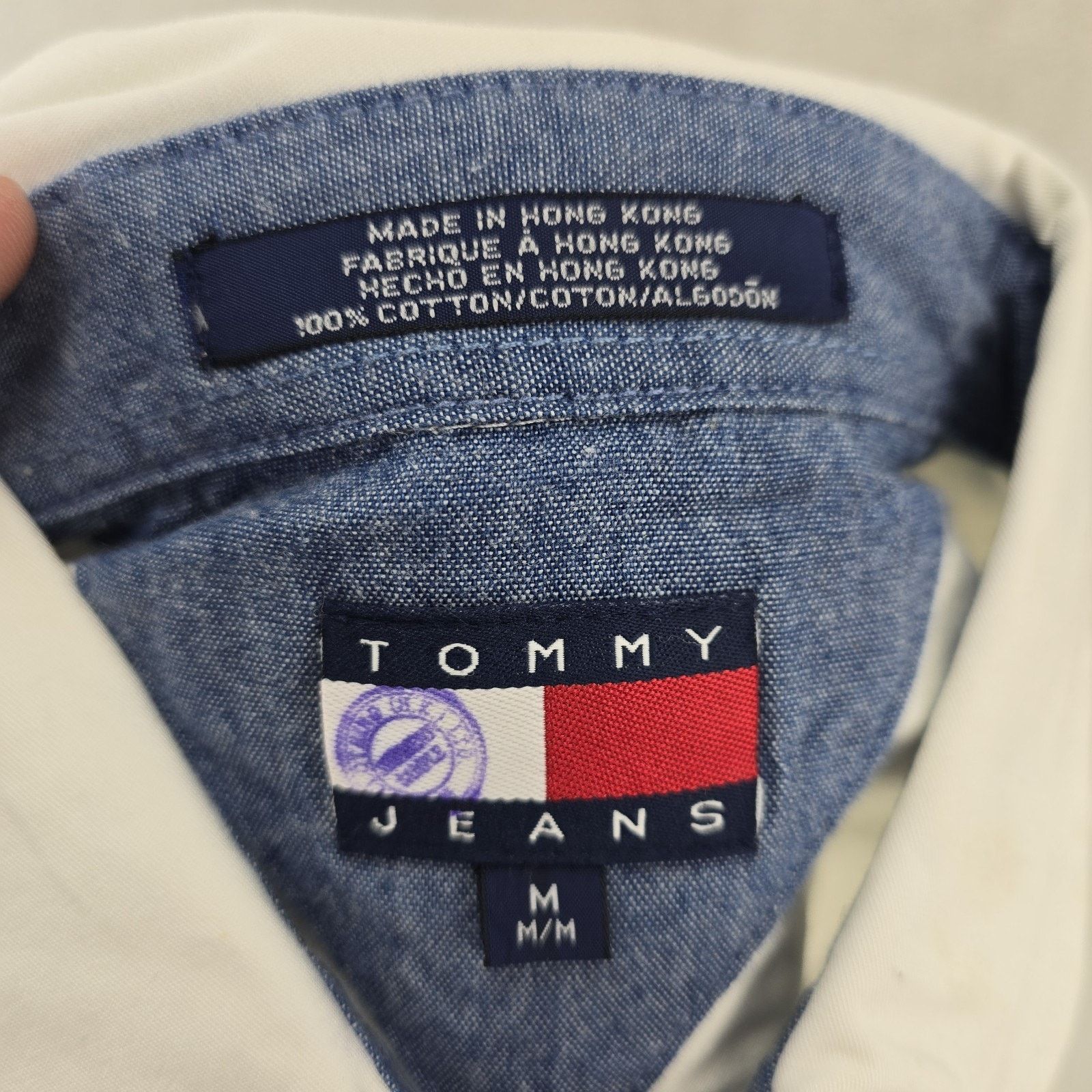 Tommy Hilfiger Vtg Tommy Hilfiger Stripe Button Up Shirt Medium Y2K *FLAWS* Size US M / EU 48-50 / 2 - 9 Thumbnail