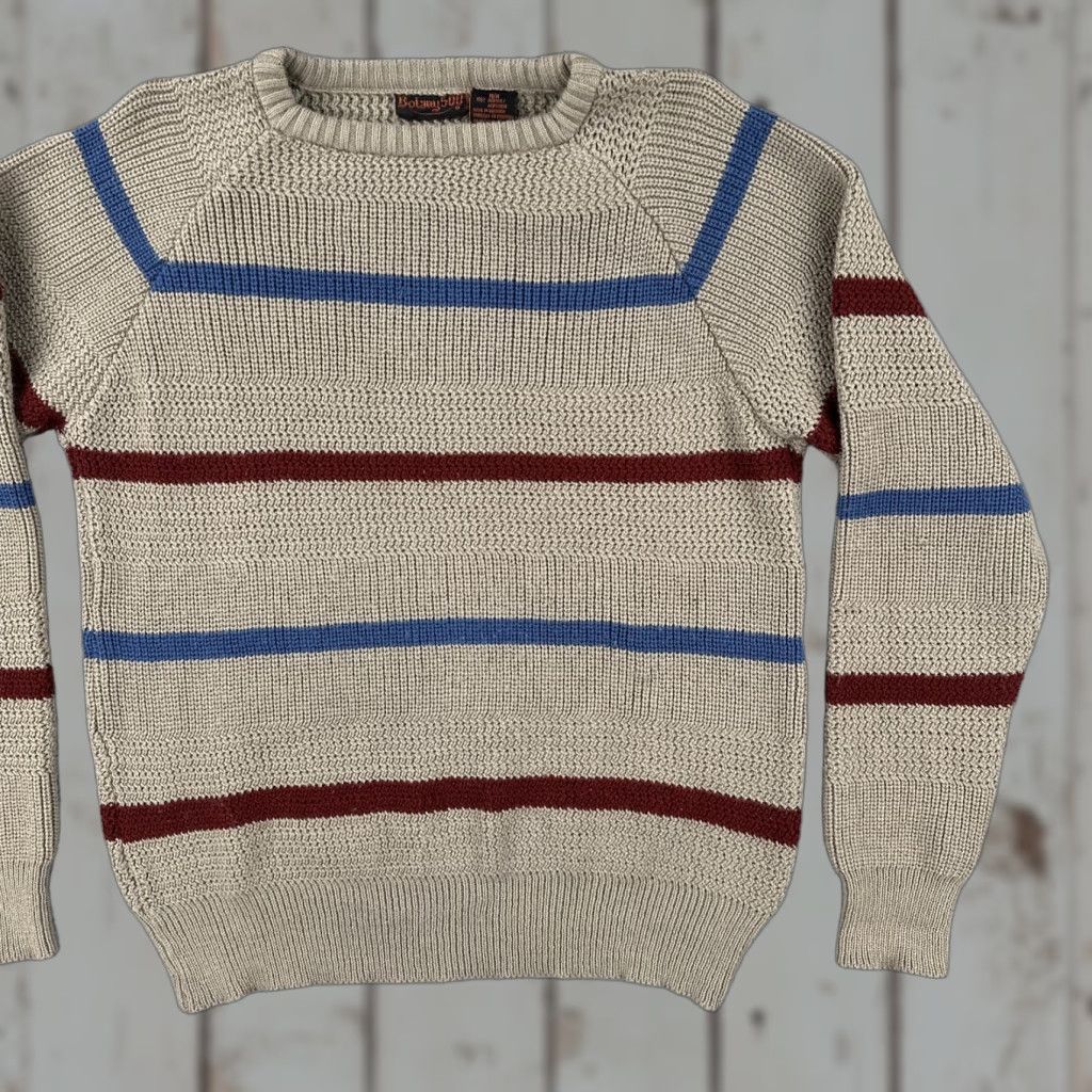 Vintage VINTAGE Botany 500 Mens Size Medium 90s Pullover Striped Acrylic Sweater Grandpa Size US M / EU 48-50 / 2 - 1 Thumbnail