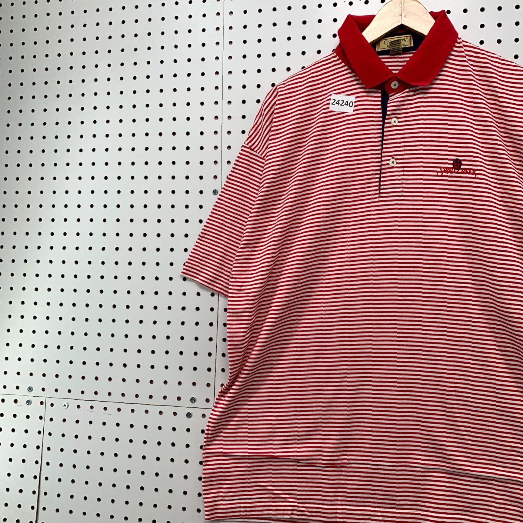 Vintage VINTAGE Cross Creek Polo Shirt Red White Striped Mens XL Short Sleeve Collared 90s Size US XL / EU 56 / 4 - 3 Thumbnail