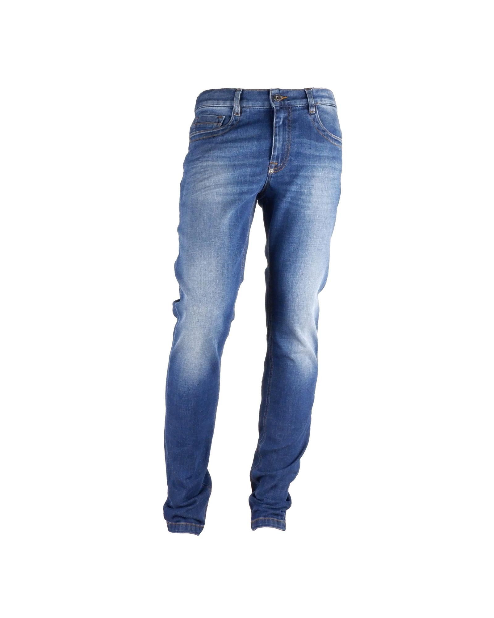 image of Dirk Bikkembergs Regular Fit Dark Jeans With Red Inner Logo in Blue, Men's (Size 31)