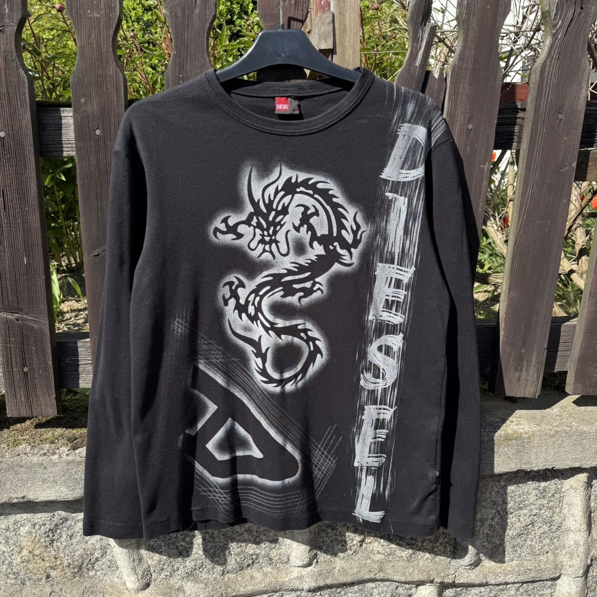 Diesel × Vintage Y2K Diesel Printed Logo Longsleeve Vintage Opium Vamp Style Size US S / EU 44-46 / 1 - 7 Thumbnail