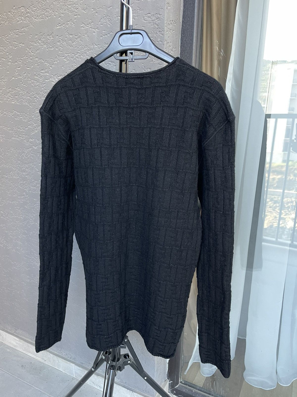 Fendi × Vintage VINTAGE FENDI MONOGRAM 100% WOOL SWEATER Size US L / EU 52-54 / 3 - 3 Thumbnail