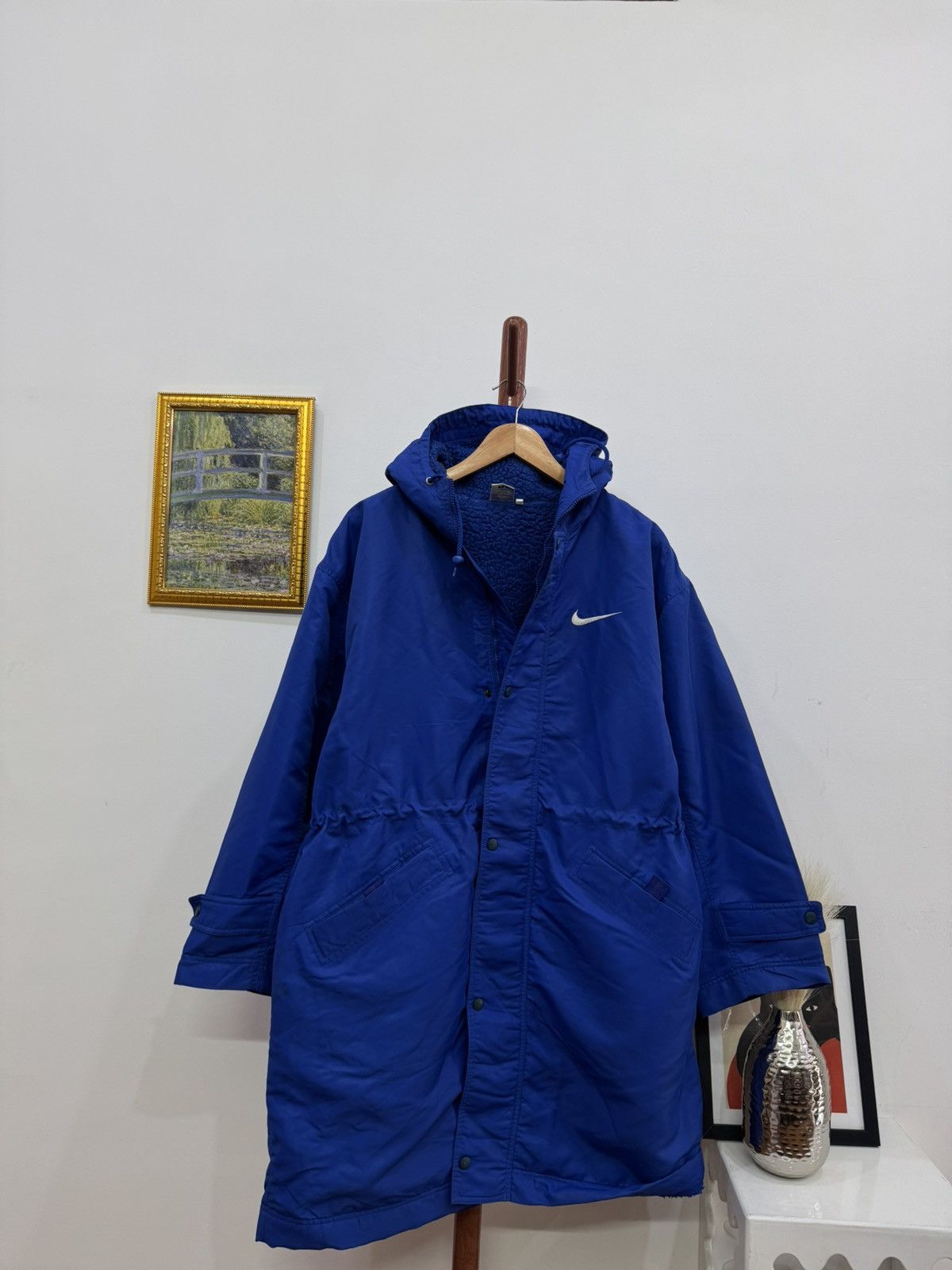 Nike × Vintage Vintage 90’s BIG swoosh Parkha Jacket Size US XL / EU 56 / 4 - 4 Thumbnail