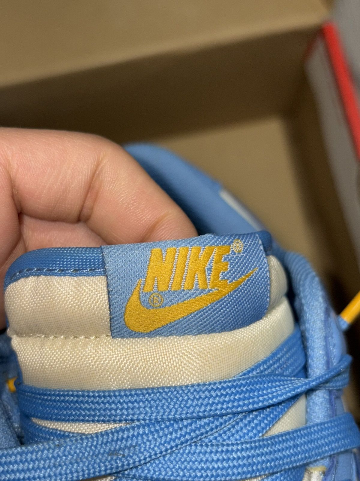 Nike Men 8 Women 9.5 Nike Dunk Low Coast Blue Gold Yellow vtg y2k Size US 8 / EU 41 - 5 Thumbnail