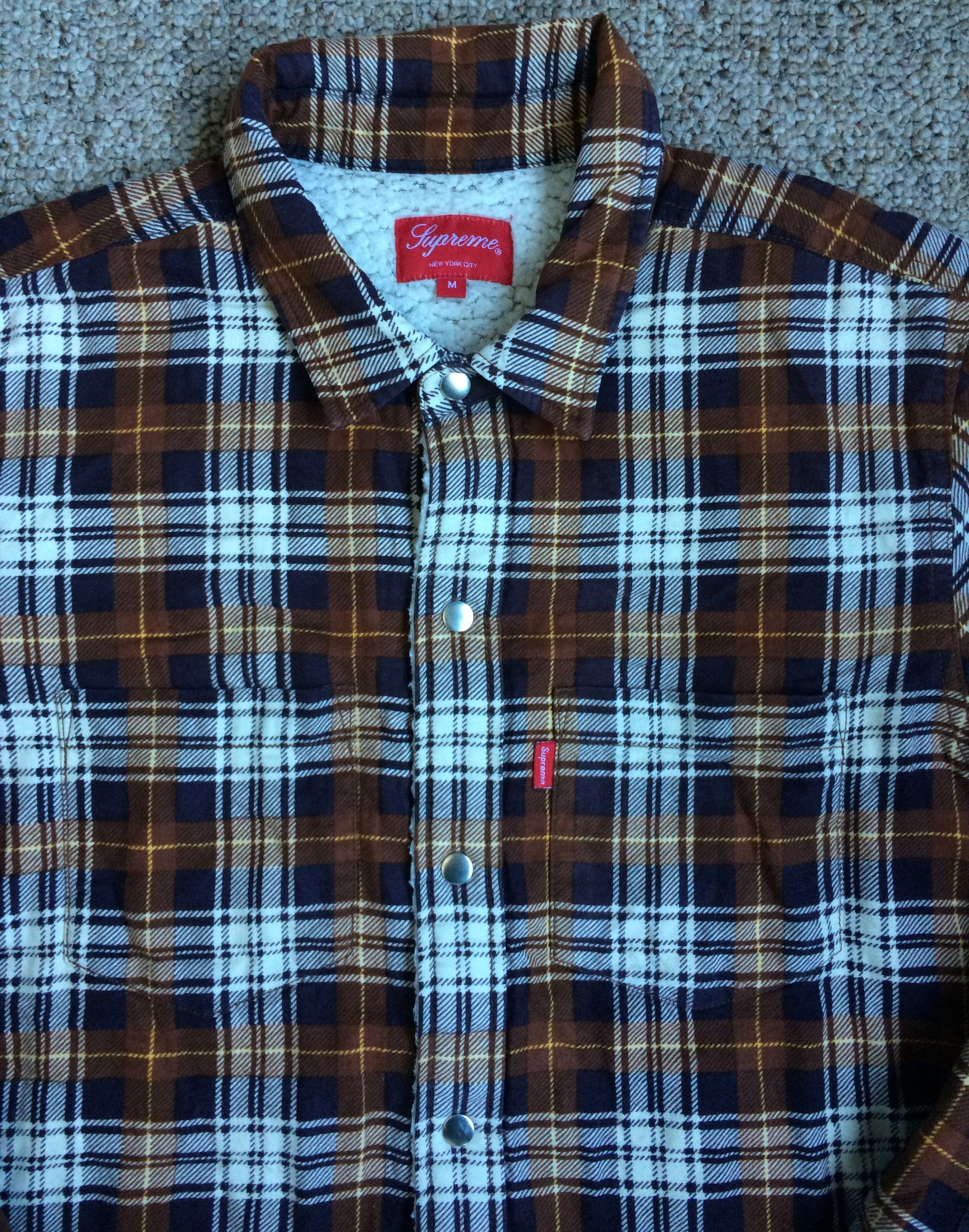 Supreme Supreme Fleece Lined Plaid Flannel Shirt Size US M / EU 48-50 / 2 - 2 Thumbnail