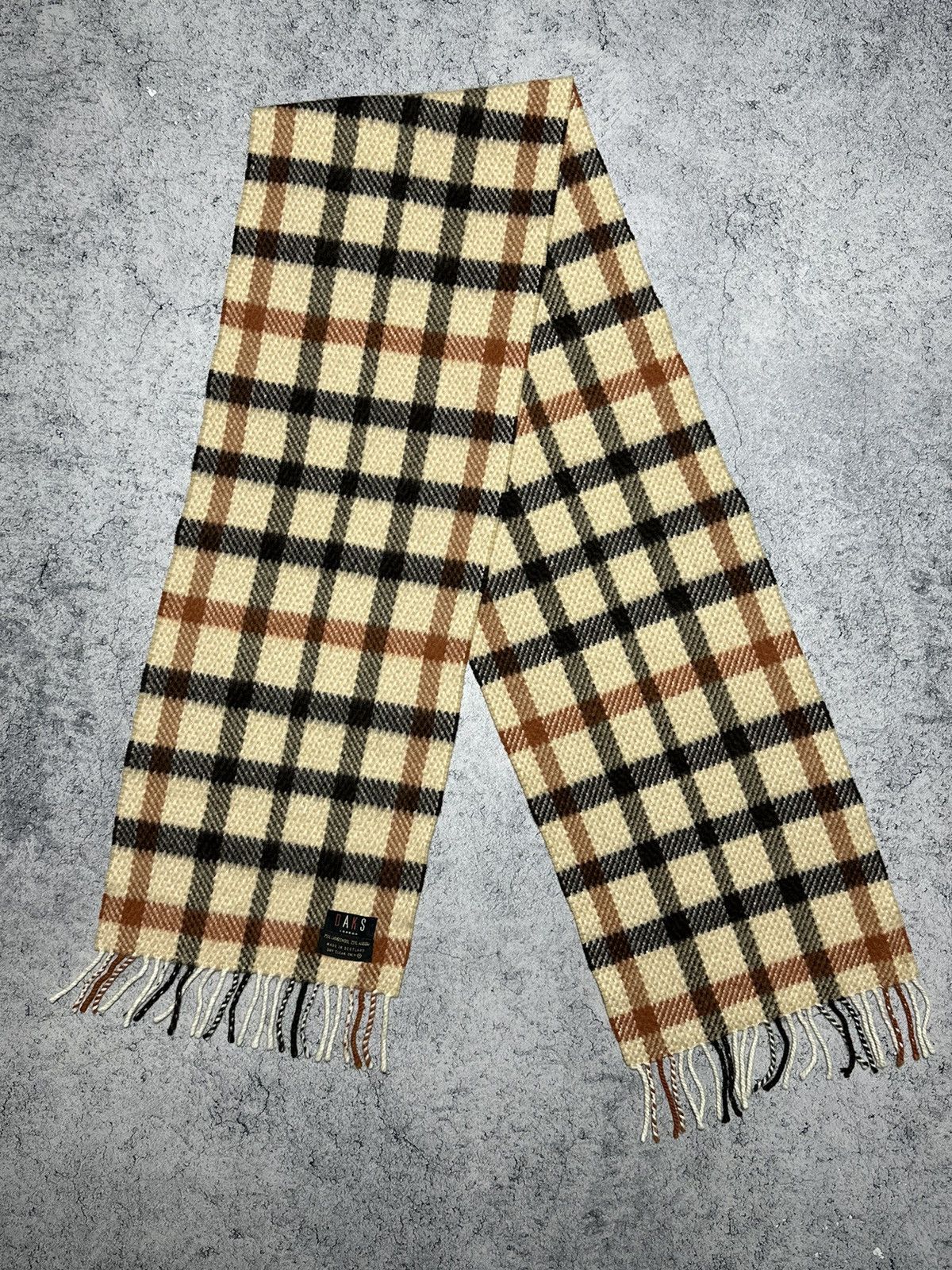DAKS Daks London Iconic Checked Lambswool Scarf Size ONE SIZE - 4 Thumbnail