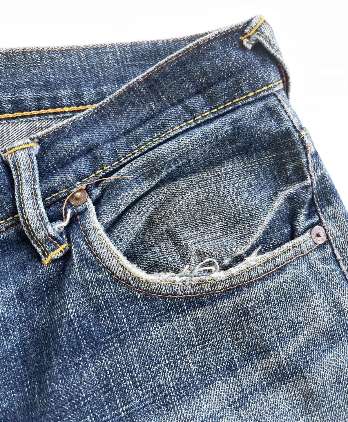 Evisu Evisu Daicock Distressed Selvedge Denim Size US 34 / EU 50 - 13 Thumbnail