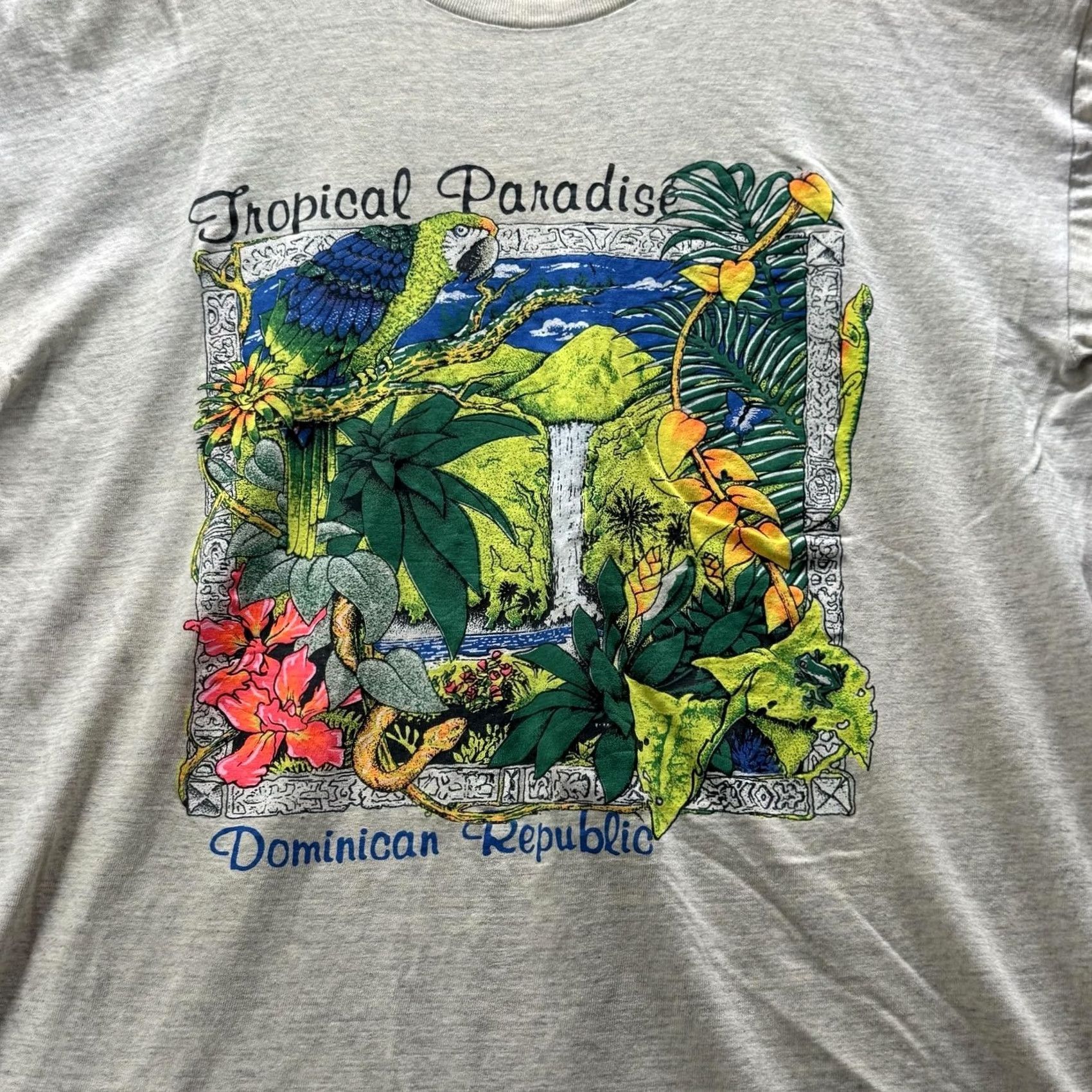 Paradise Cub Shirt Mens XL Beige Tropical Paradise Dominican Republic Graphic Tee Size US XL / EU 56 / 4 - 3 Thumbnail