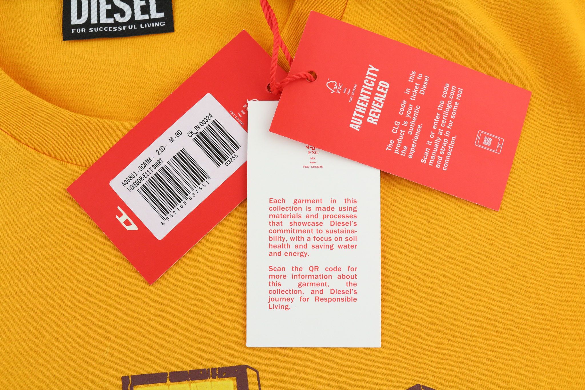 Diesel T-DIEGOR-E11 M Crew Neck Tricot Logo T-Shirt 40316 Size US M / EU 48-50 / 2 - 5 Thumbnail