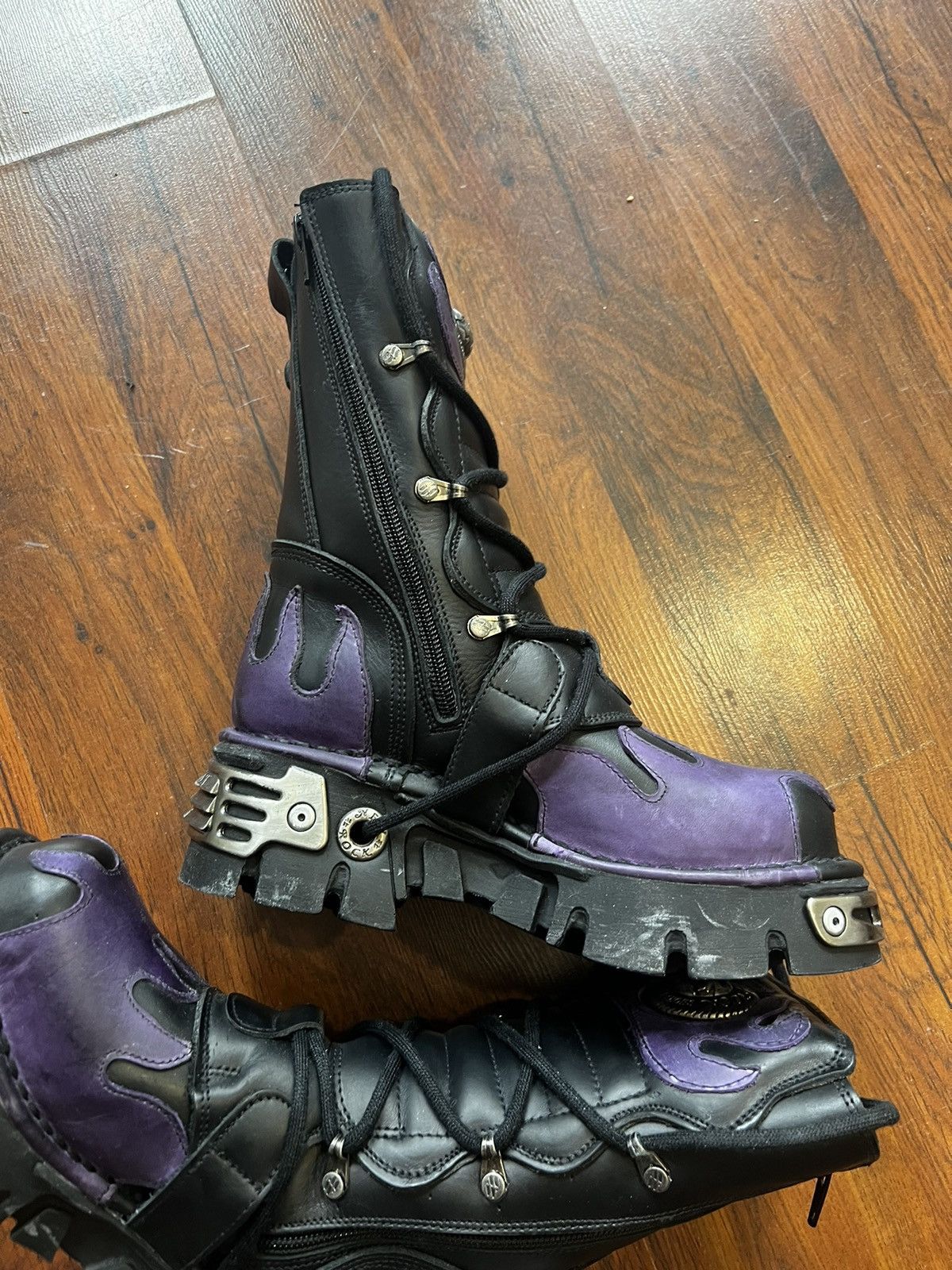 Vintage New Rock Flames 00s Boots Avant Garde Platfrom Vintage Size US 7 / IT 37 - 10 Thumbnail