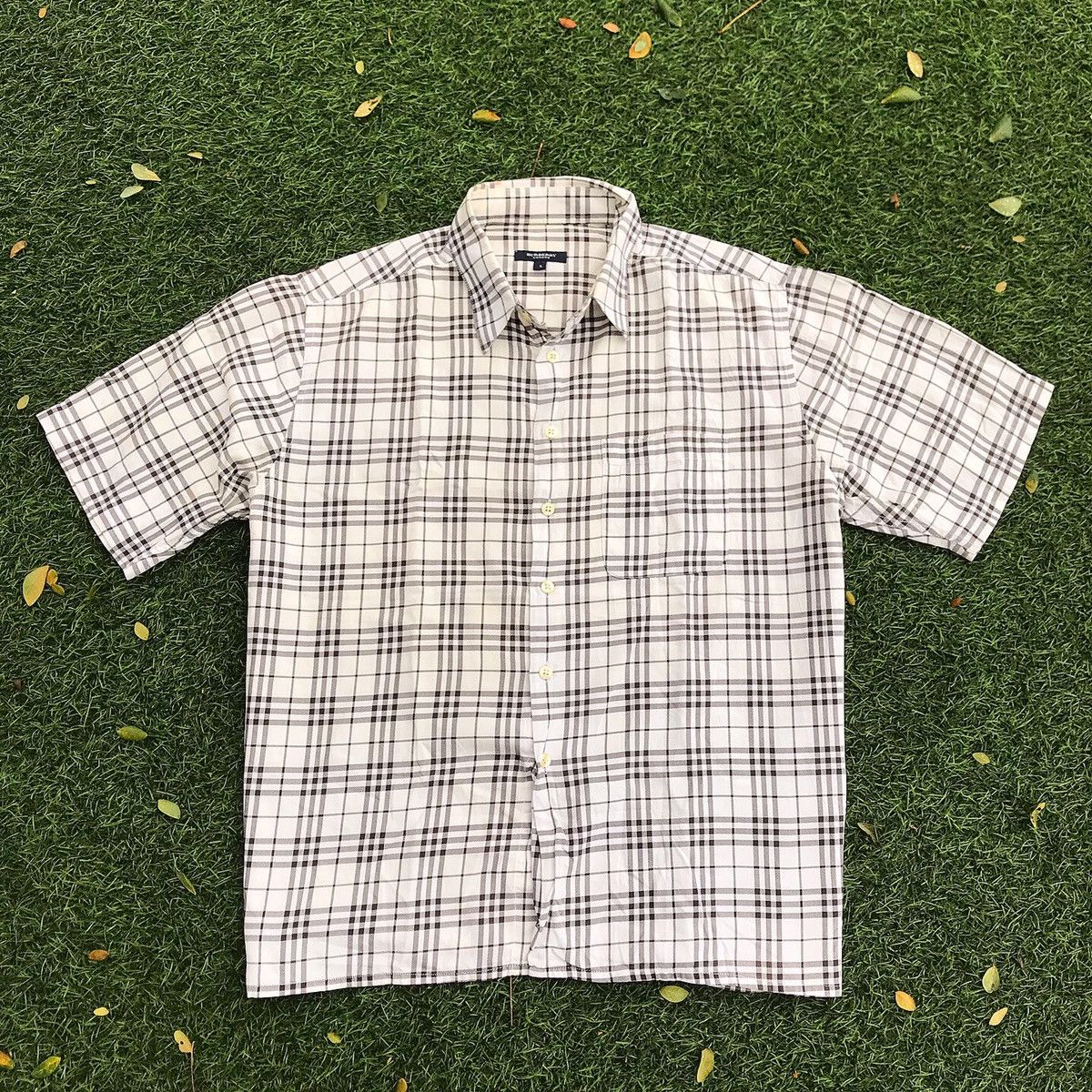 Burberry × Designer Vintage Burberry shirt london Nova check White tartan Iconic Size US L / EU 52-54 / 3 - 1 Thumbnail
