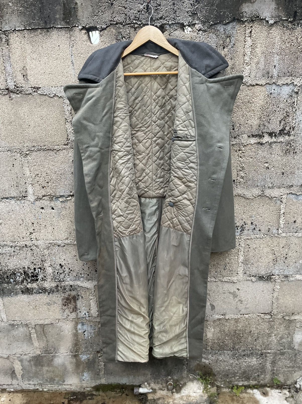 Vintage RARE VTG 80s East German NVA Wool Greatcoat Size sg 52-1 Size US L / EU 52-54 / 3 - 10 Thumbnail
