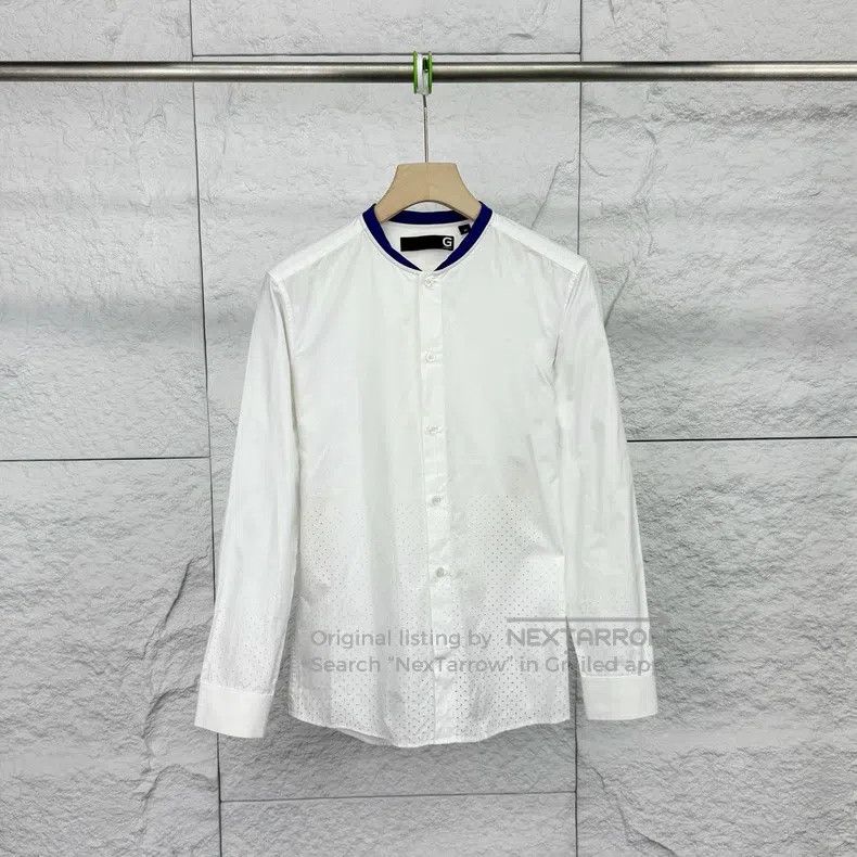Givenchy Givenchy Size38 White Collar Single-breasted Openwork Shirt Size US M / EU 48-50 / 2 - 1 Thumbnail