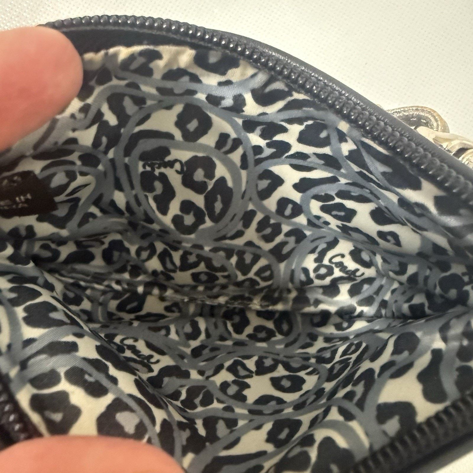 Coach Coach Poppy Black Wristlet Wallet Card Holder Silver Y2K Size ONE SIZE - 5 Thumbnail