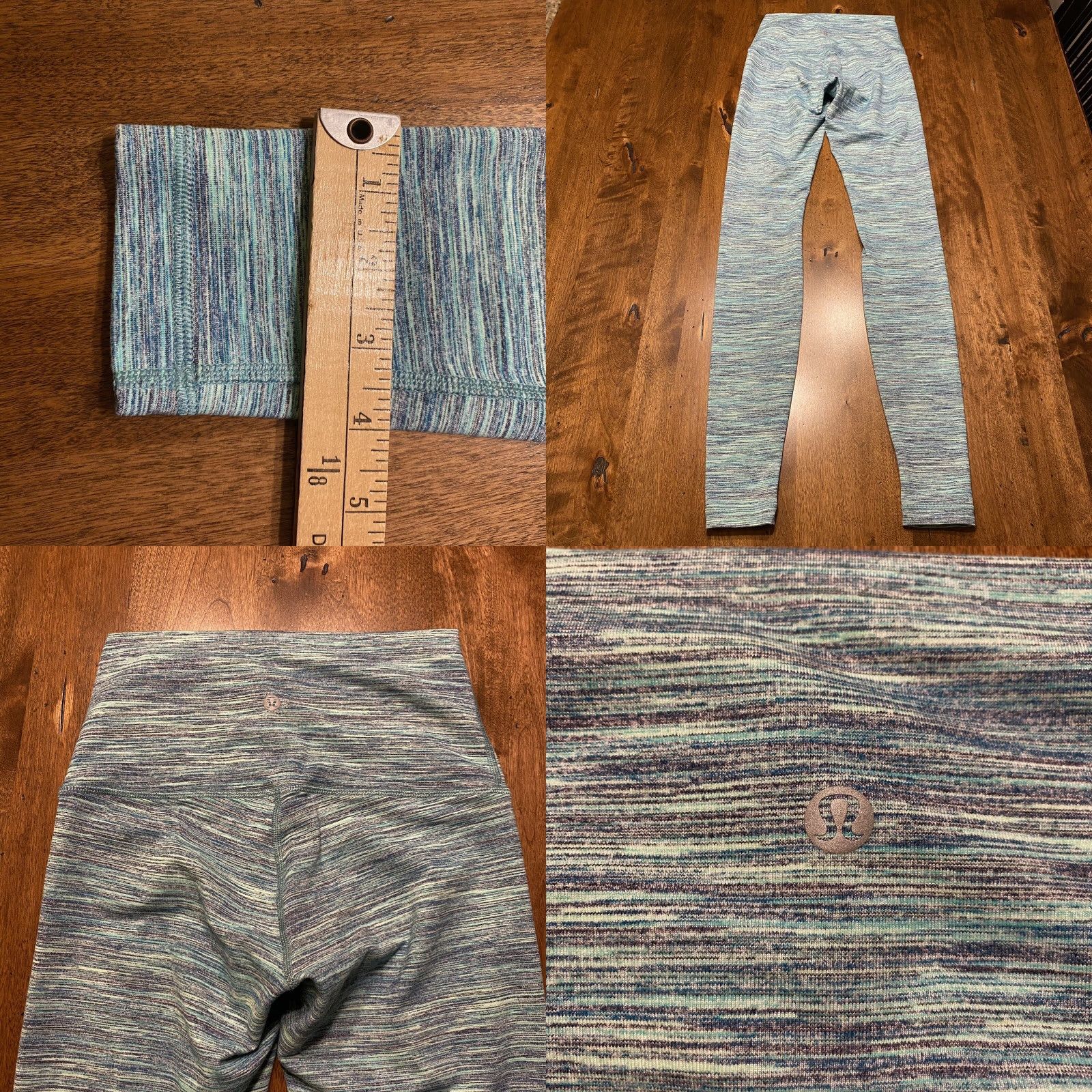 Lululemon VINTAGE Lululemon Women's Leggings Activewear Size 4 Blue Compression 31-Inch Inseam Workout Pants Size 27" / US 4 / IT 40 - 8 Thumbnail