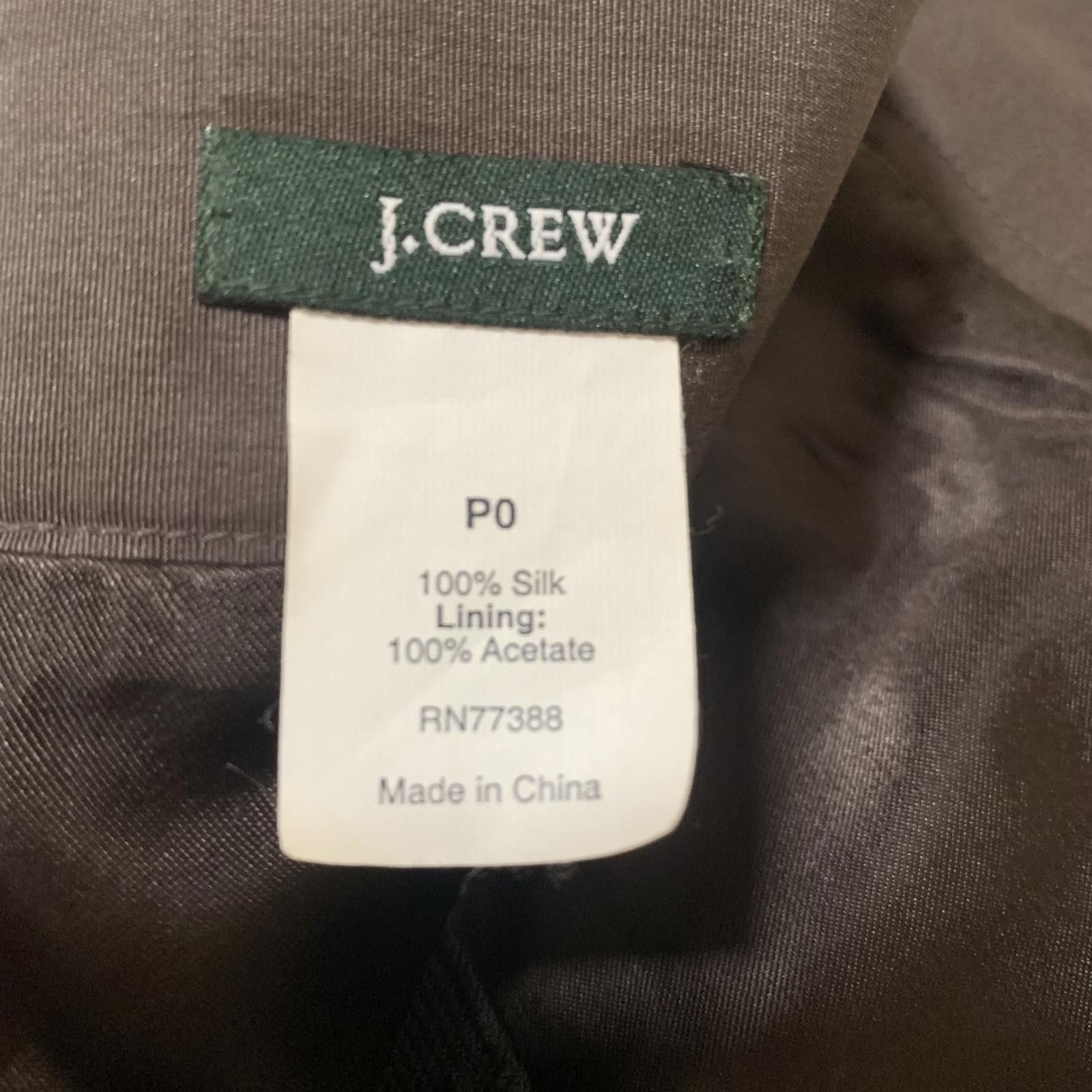 J.Crew J.Crew Strapless Silk Dress Size 0 Petite Brown 100% Silk Size XS / US 0-2 / IT 36-38 - 3 Thumbnail