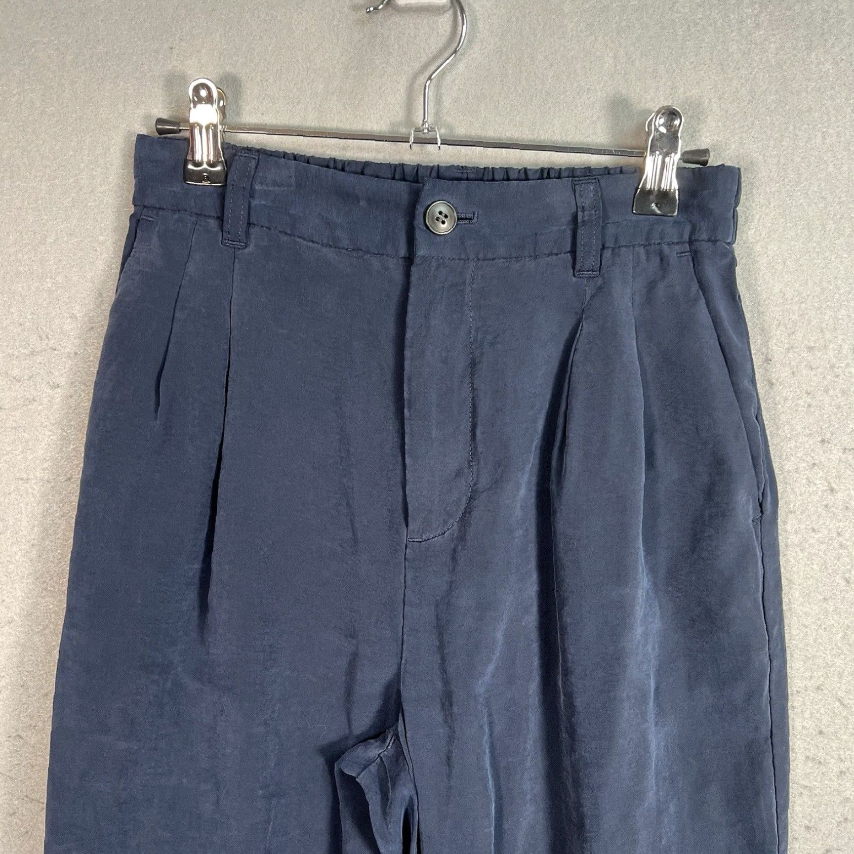Madewell VINTAGE Madewell Straight Dress Pants Womens 00 Blue Lenzing Modal Blend Shirt? Size 24" / US 00 / IT 34 - 6 Thumbnail