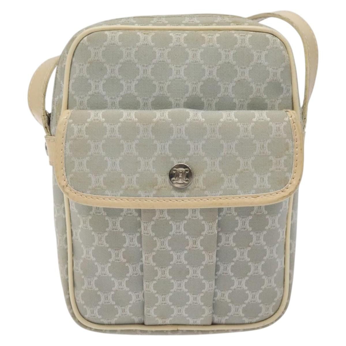 Celine CELINE Macadam Canvas Shoulder Bag Light Blue Silver Size ONE SIZE - 2 Thumbnail