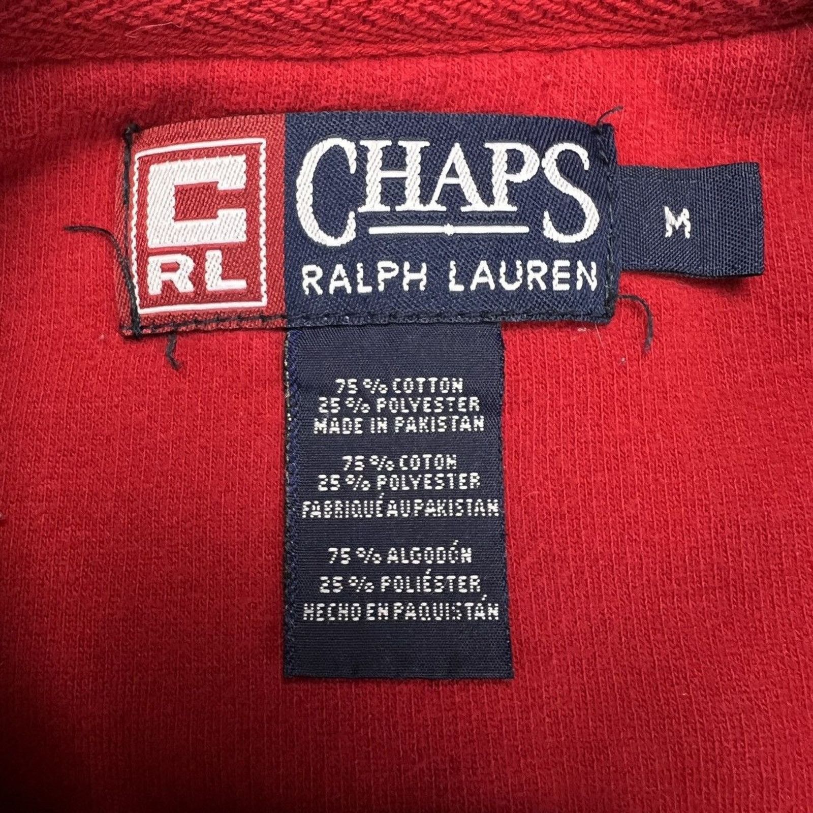 Polo Ralph Lauren × Vintage Vintage Chaps Ralph Lauren Sweatshirt Spell Out 90s Pullover Size US M / EU 48-50 / 2 - 4 Thumbnail