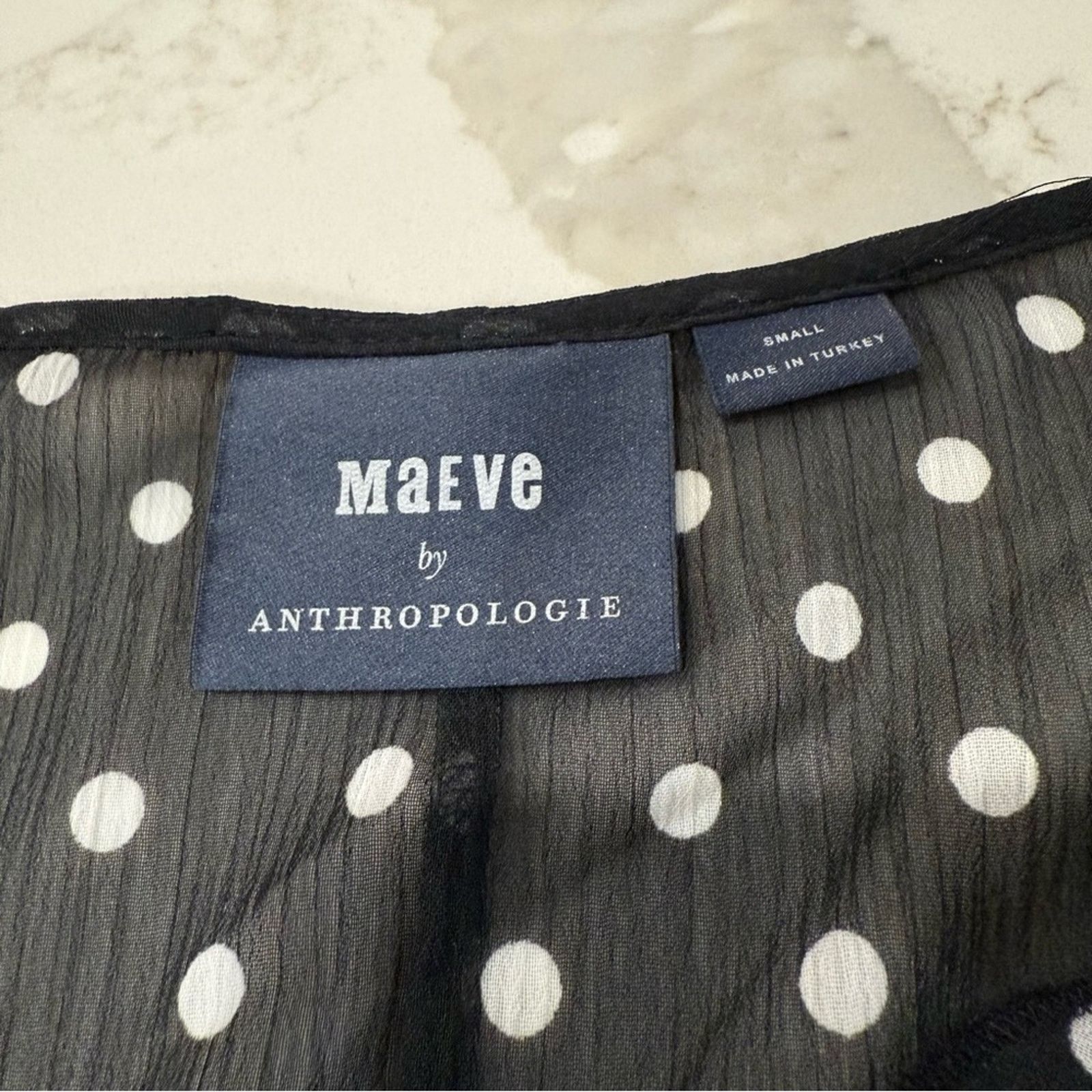 Anthropologie Maeve Anthropologie Sheer PolkaDot Midi Dress Womens Small Size S / US 4 / IT 40 - 7 Thumbnail