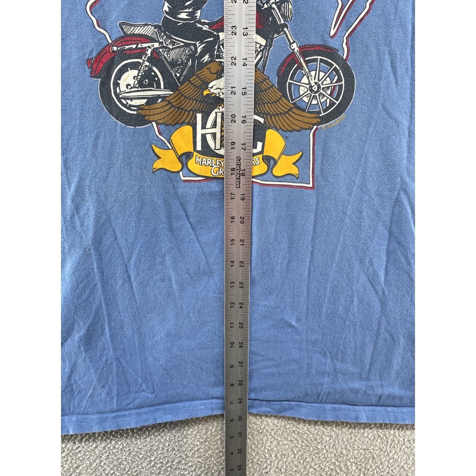 Harley Davidson VINTAGE Harley-Davidson Wisconsin State Rally HOG Shirt Mens 2XL Blue 90s T-Shirt Crew Neck Size US XXL / EU 58 / 5 - 7 Thumbnail