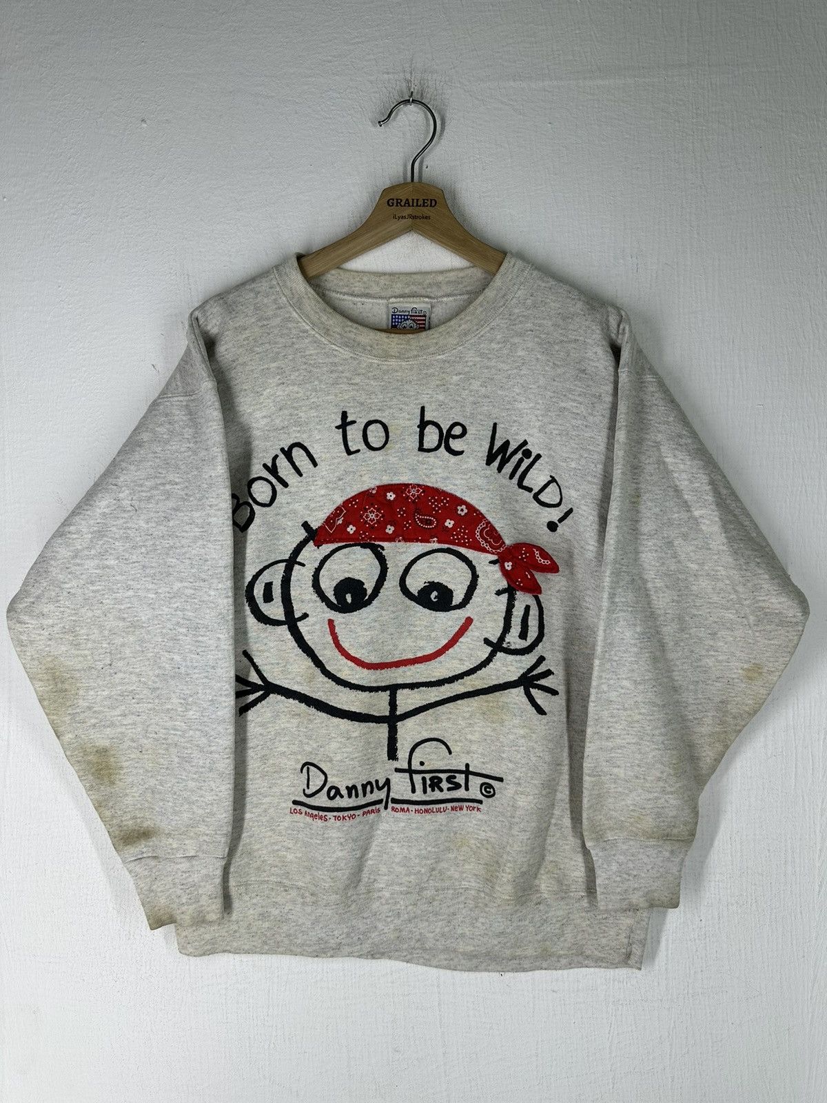Vintage Vintage Danny First USA Born To Be Wild Sweatshirt Size US L / EU 52-54 / 3 - 2 Thumbnail