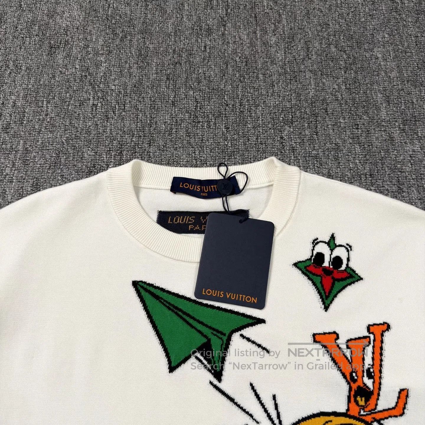 Louis Vuitton LV Cartoon Airplane White Knit Short-Sleeve. Size US M / EU 48-50 / 2 - 3 Thumbnail