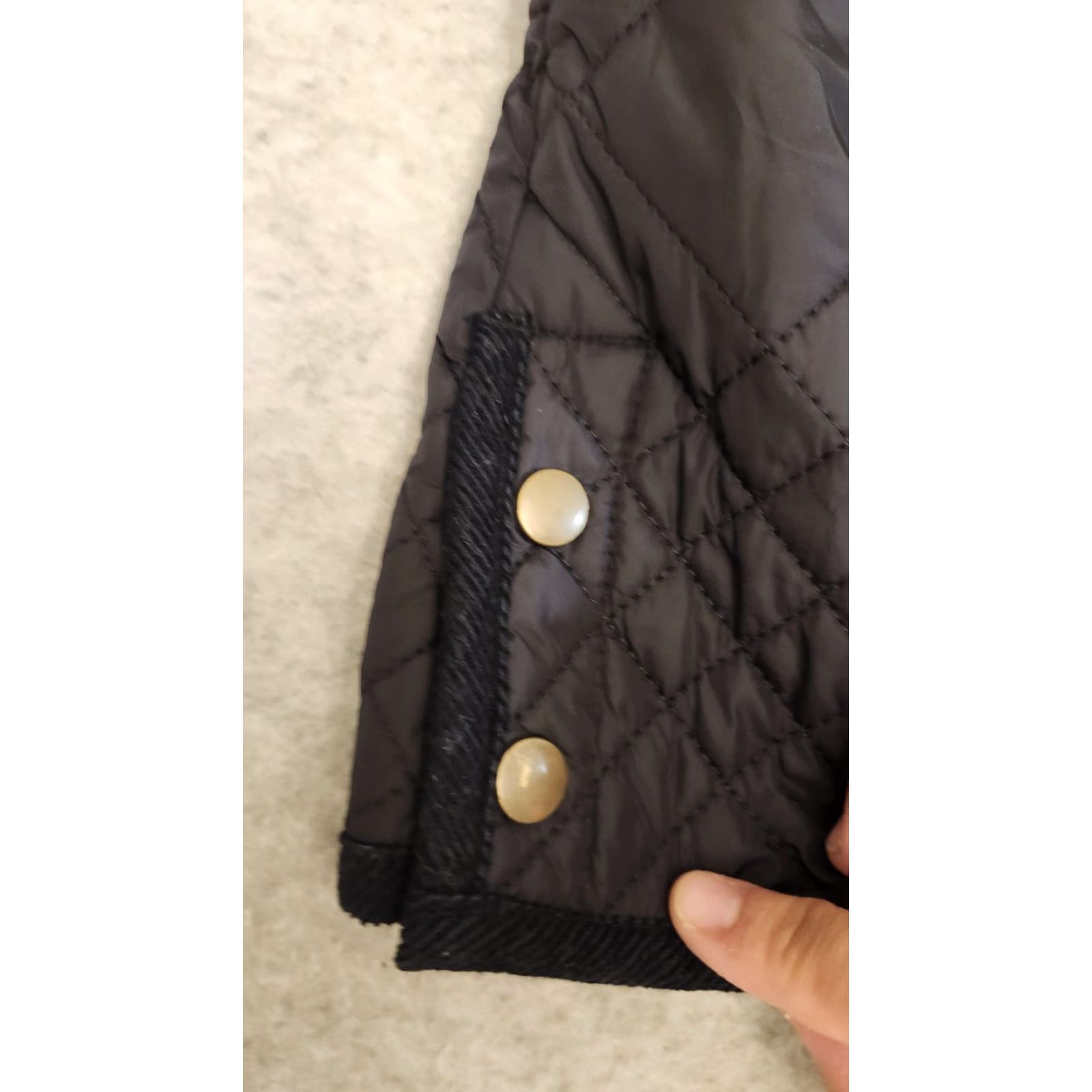 J. Jill J. Jill Vest Womens Medium Black Quilted Zip Front Puffer Jacket Layering Size M / US 6-8 / IT 42-44 - 6 Thumbnail