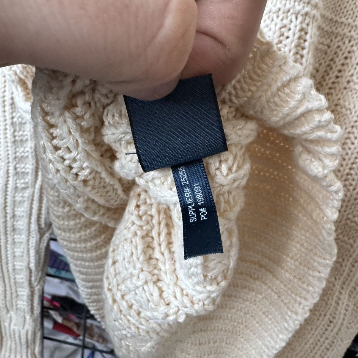 Vintage Polo Ralph Lauren Linen Cable Knit Anchor Marine Sweater Size US L / EU 52-54 / 3 - 8 Thumbnail