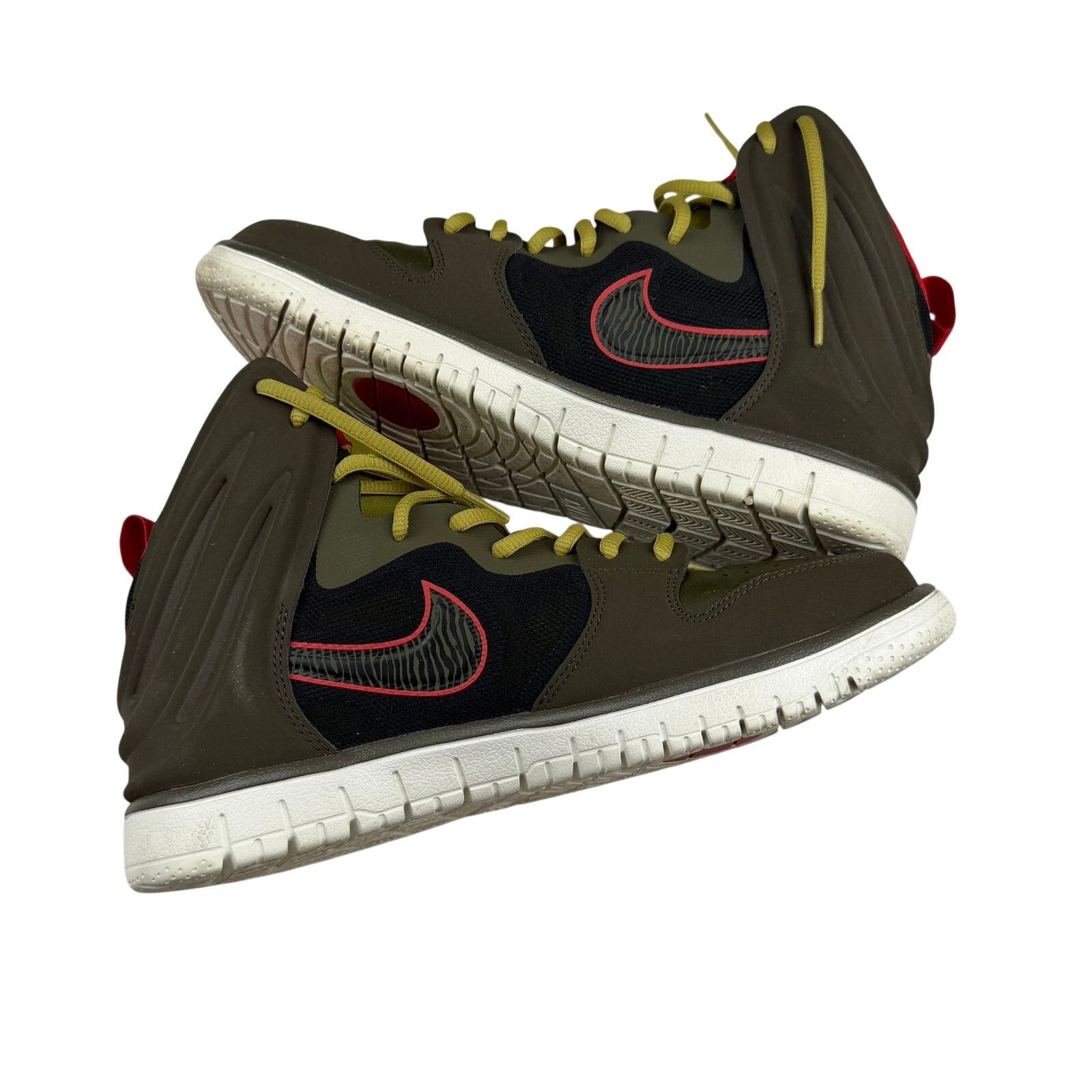 Nike Nike Dunk High Free Olive Green Red Sneakers Size 8 Size US 8 / IT 38 - 4 Thumbnail