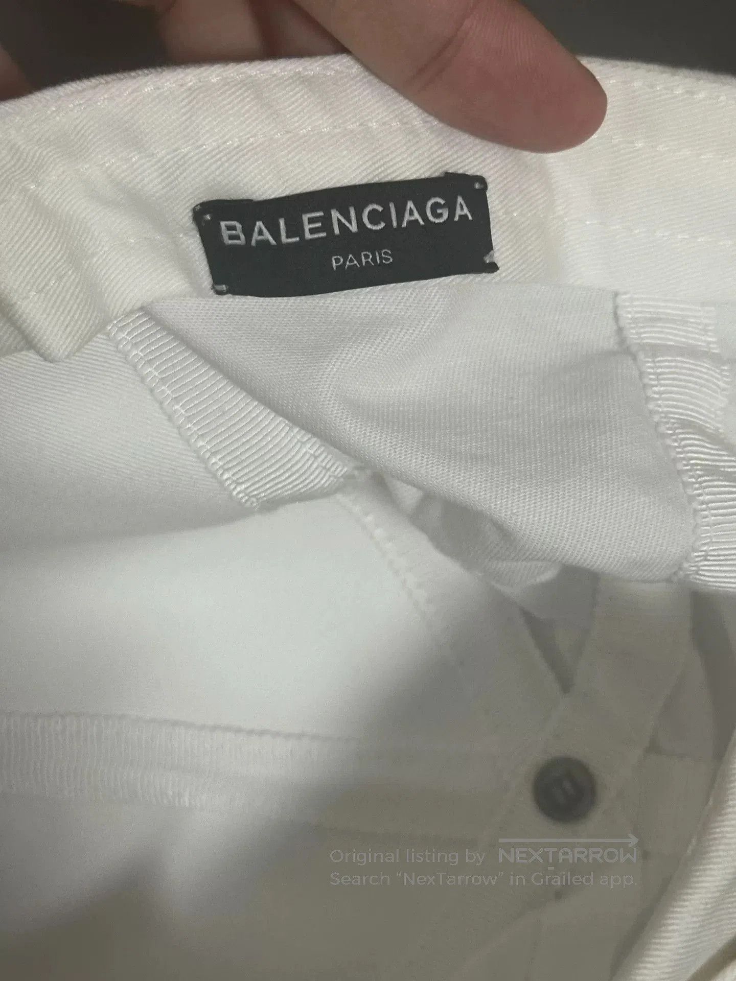 Balenciaga balenciaga embroidered logo baseball cap white. Size ONE SIZE - 6 Thumbnail