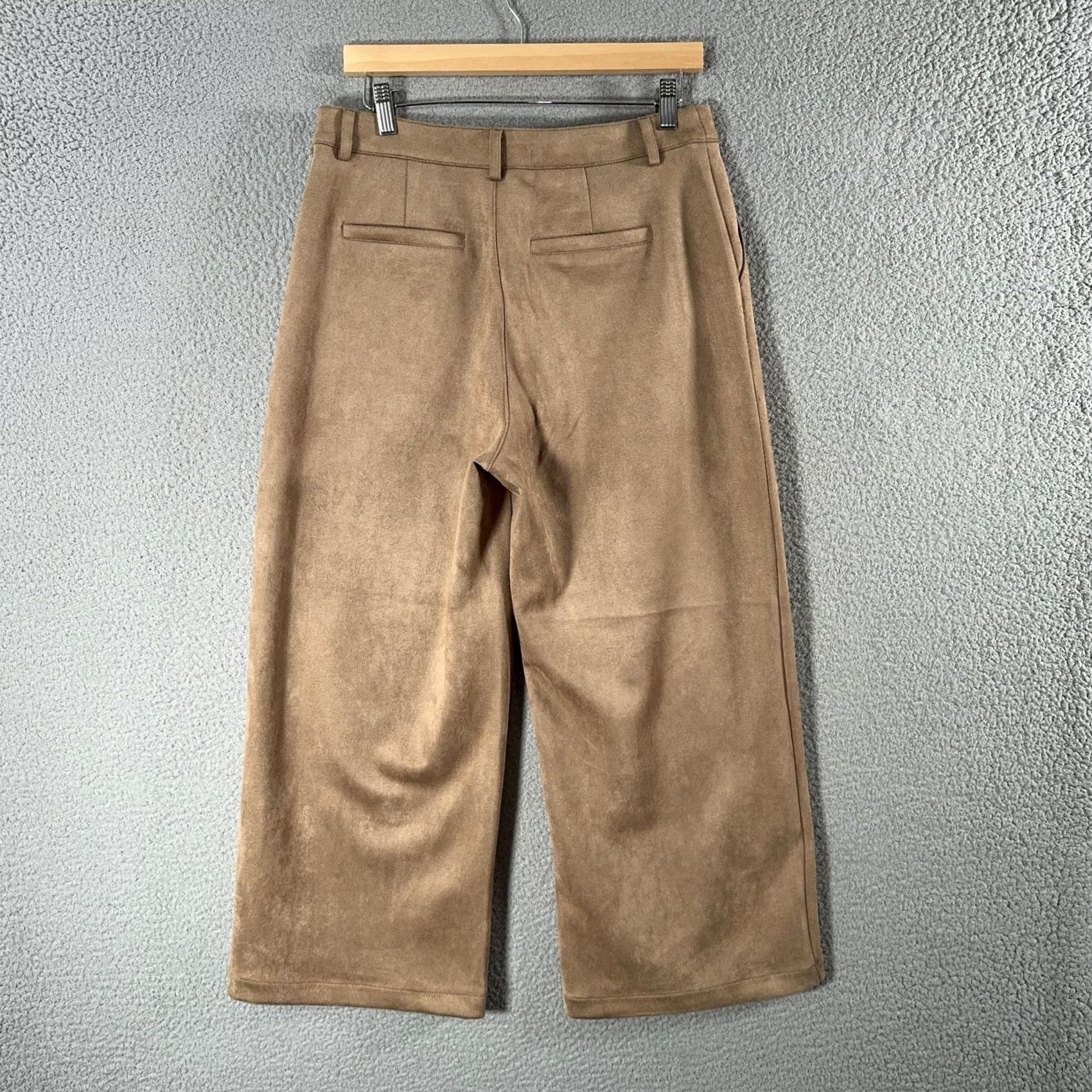 Vintage Marc New York Andrew Marc Cropped Pants 10 Brown Microfiber Stretch Pockets Zipper Button Relaxed Womens 24 Inseam Fall Casual Business Size 32" / US 10 / IT 46 - 2 Thumbnail