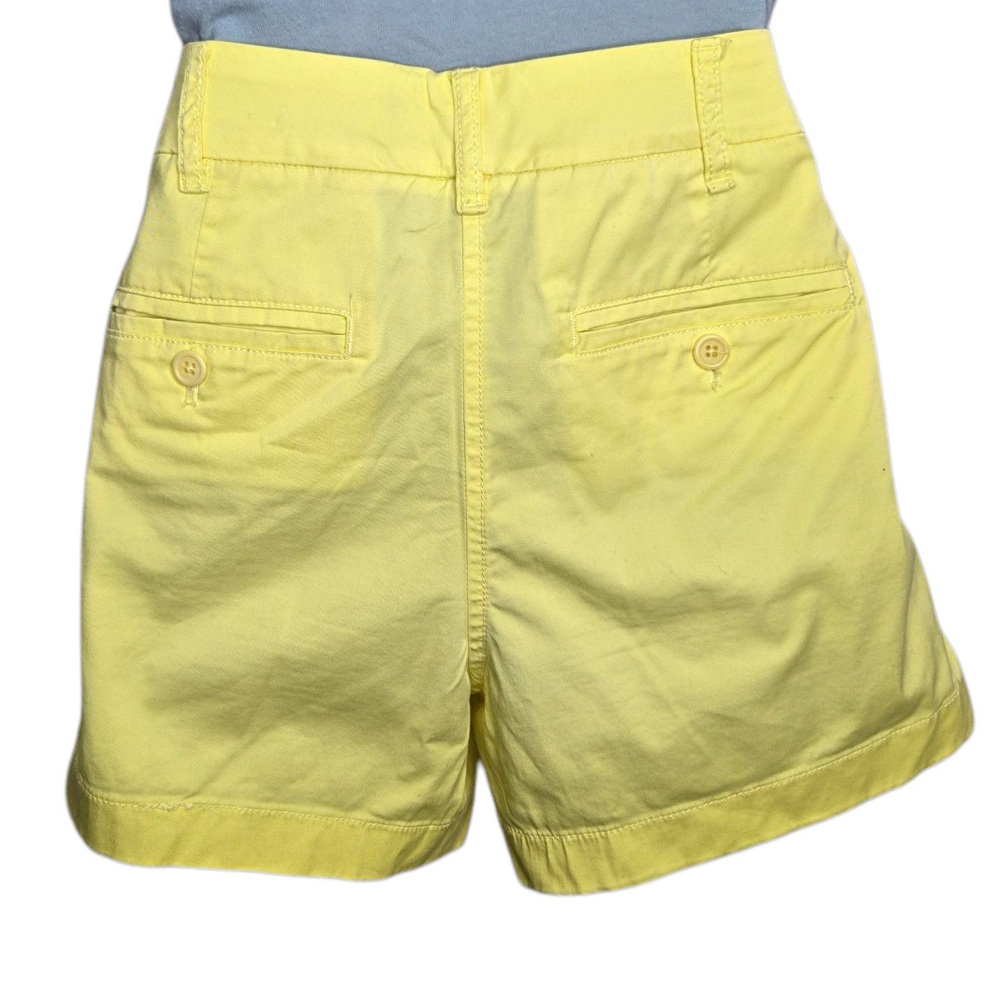 J.Crew J Crew Womens Chino Shorts Size 6 Vivid Yellow 4" Inseam Size 28" / US 6 / IT 42 - 4 Thumbnail